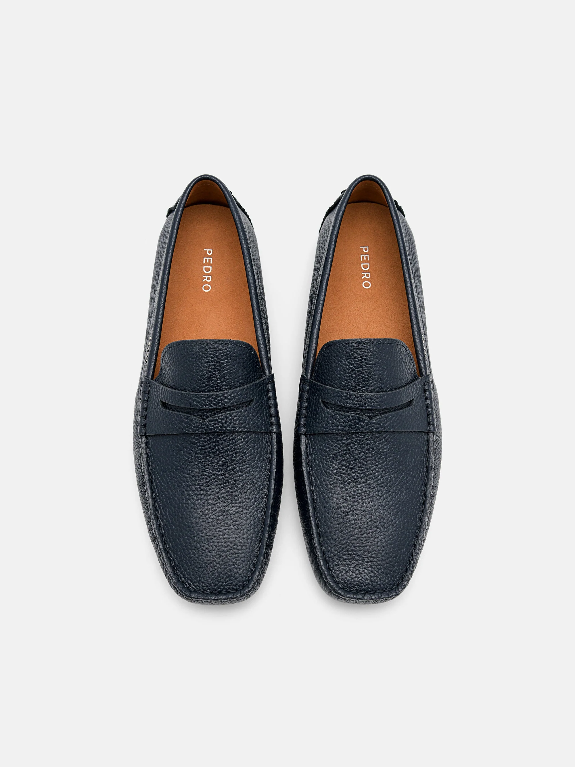 Embossed Leather Driving Shoes - Image 4
