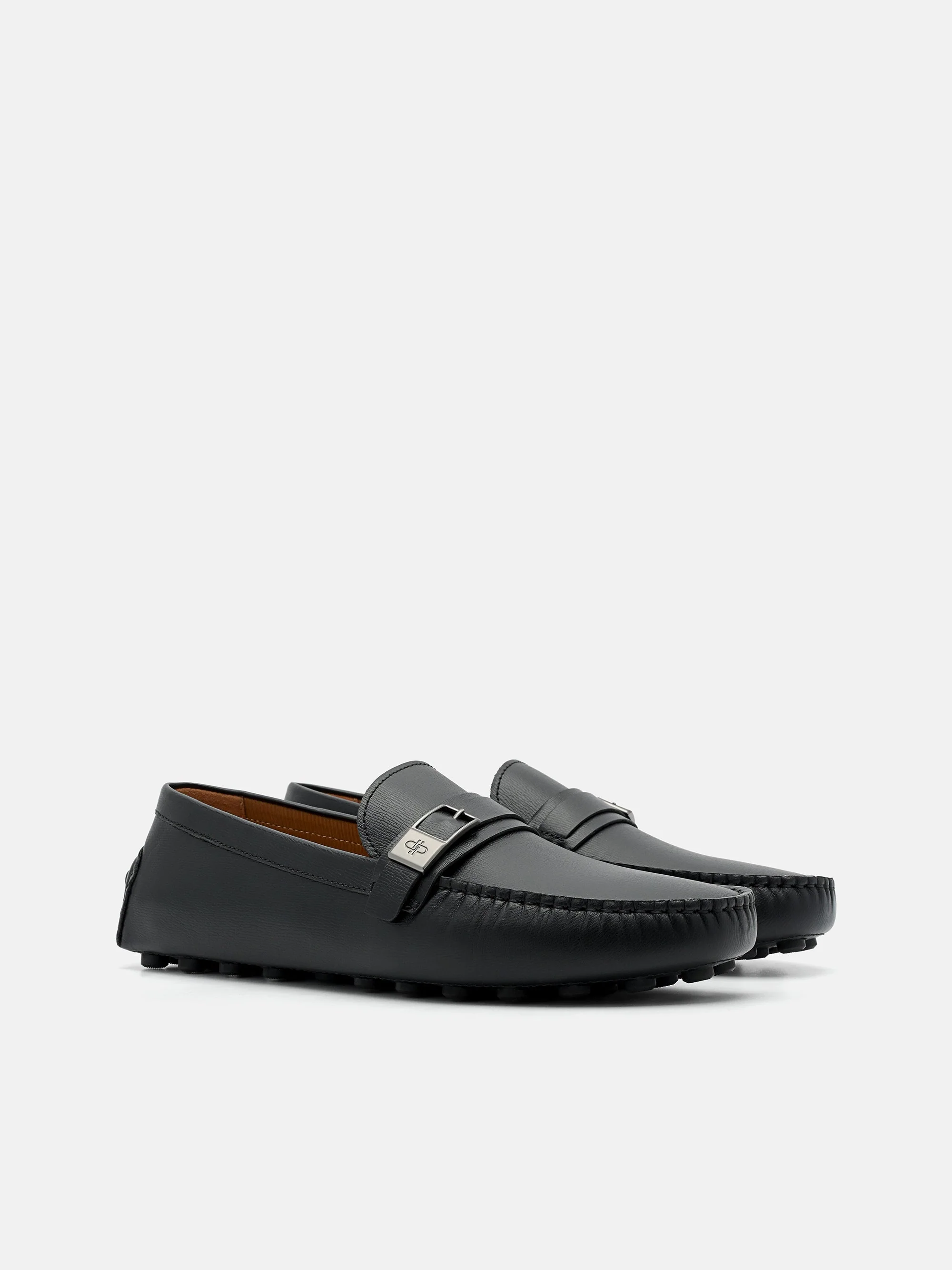 Embossed Leather Driving Shoes - Image 8