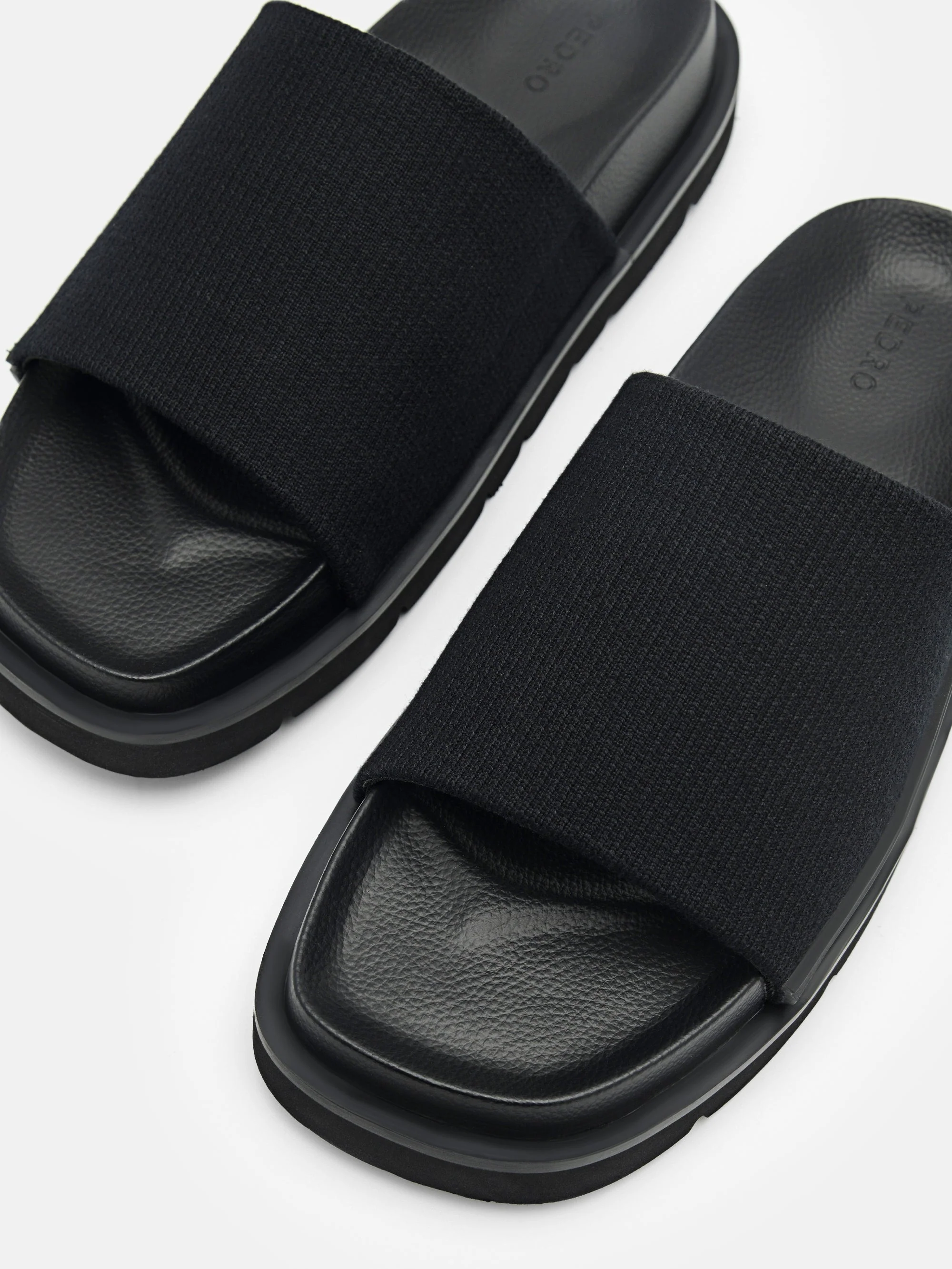 Knitted Fabric Slide Sandals - Image 10