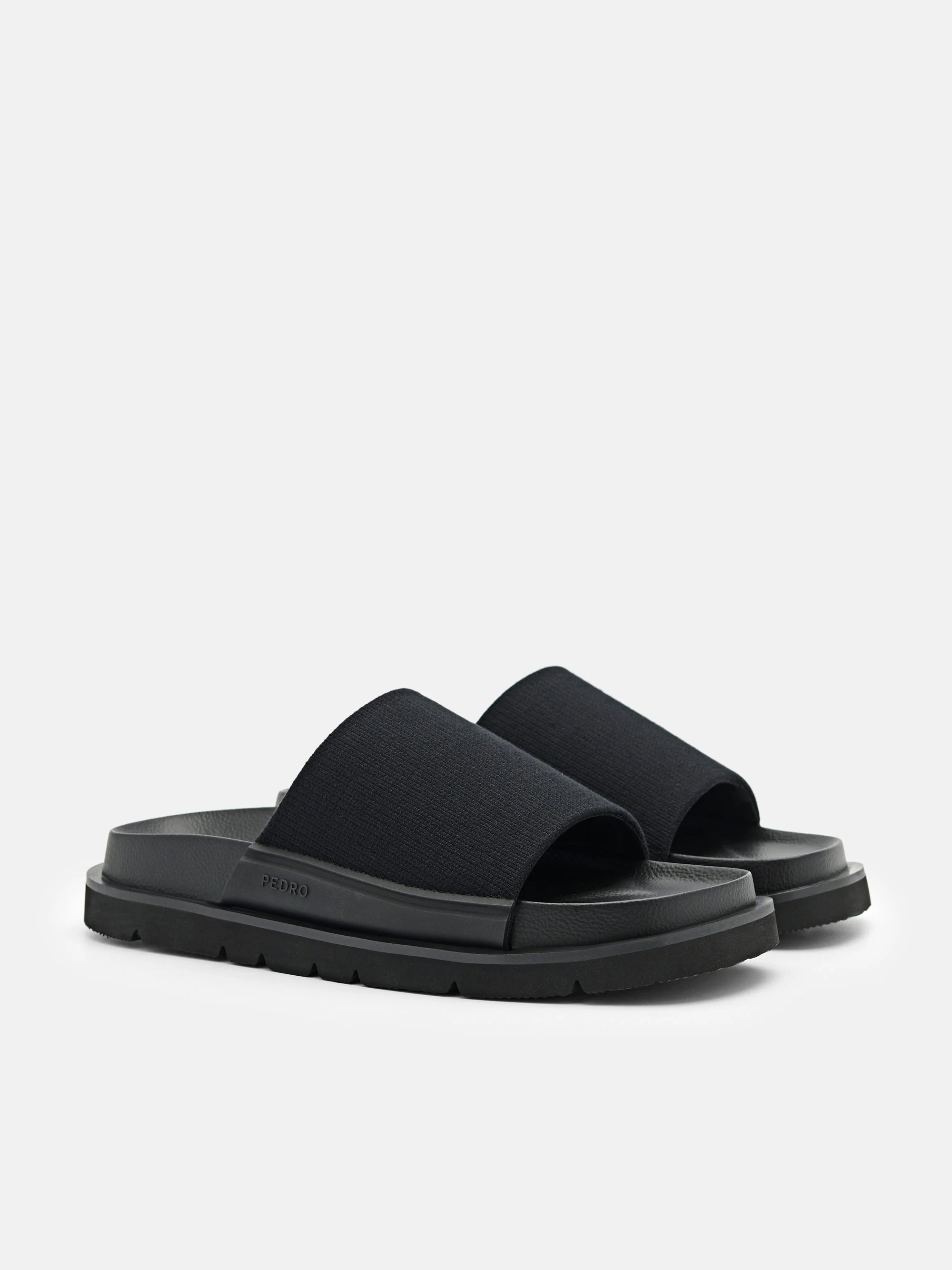 Knitted Fabric Slide Sandals - Image 7