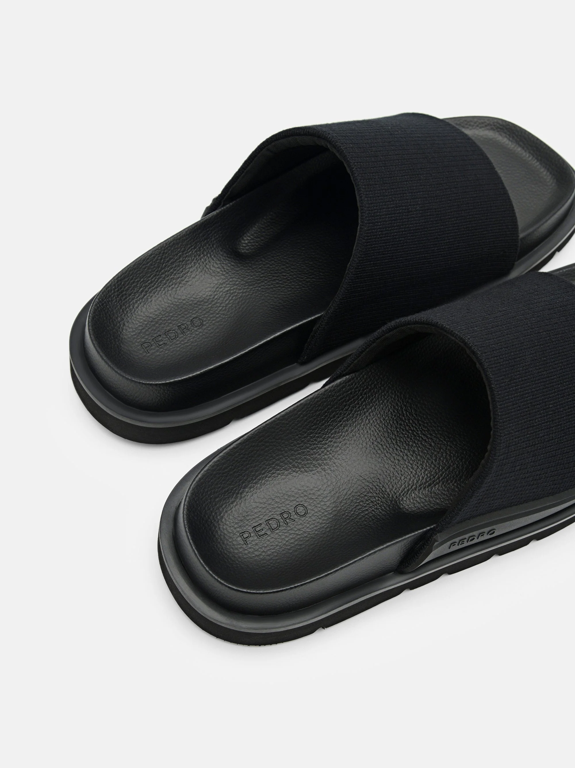 Knitted Fabric Slide Sandals - Image 9