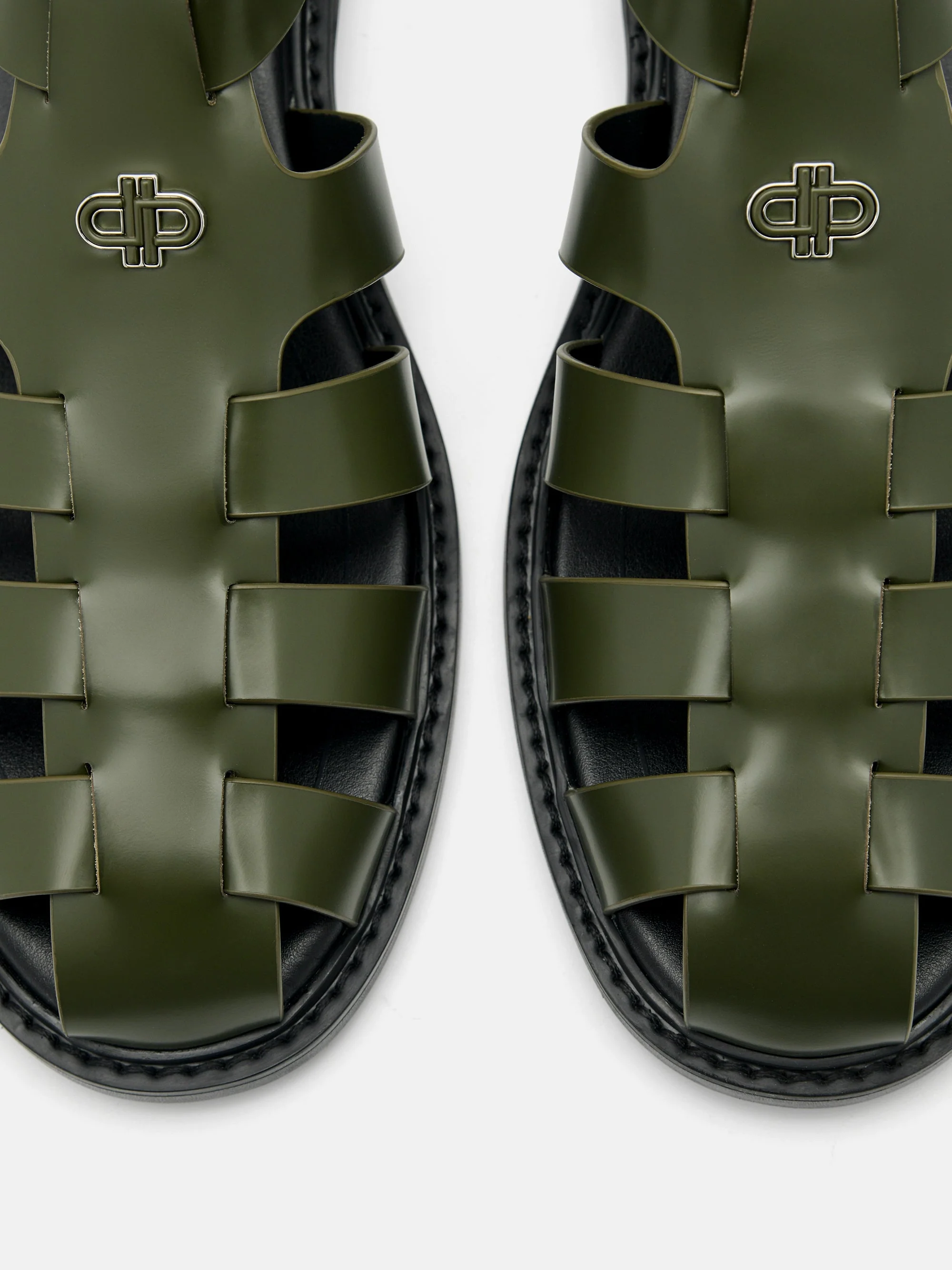 Brent Leather Caged Sandals - Image 10
