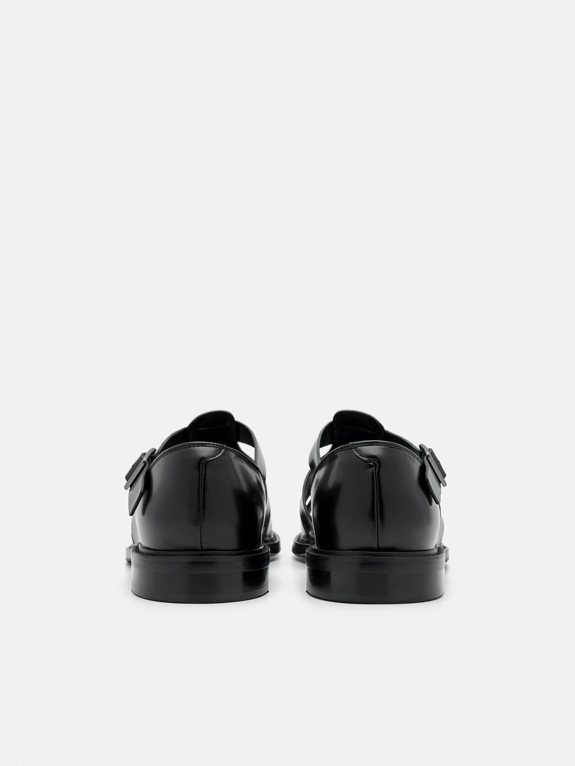 Brent Leather Caged Sandals - Image 3