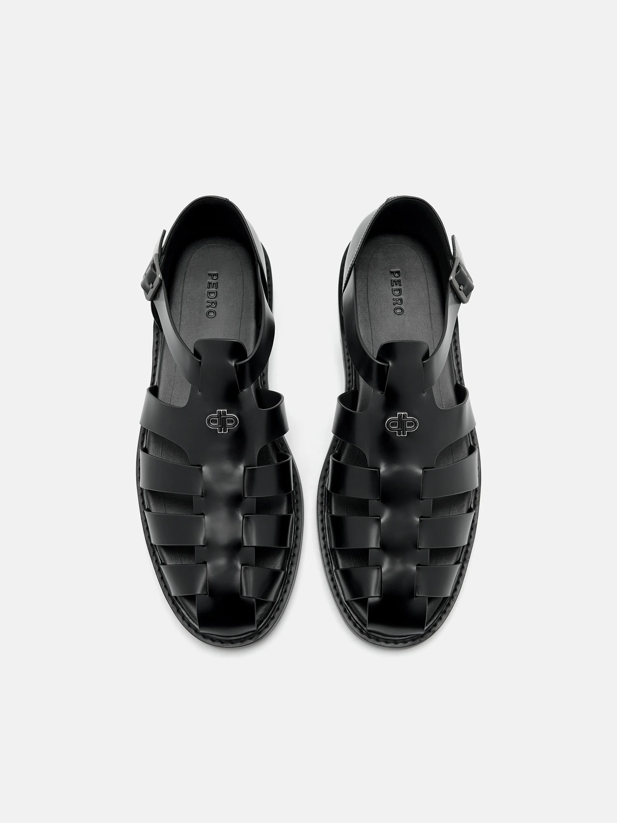 Brent Leather Caged Sandals - Image 5