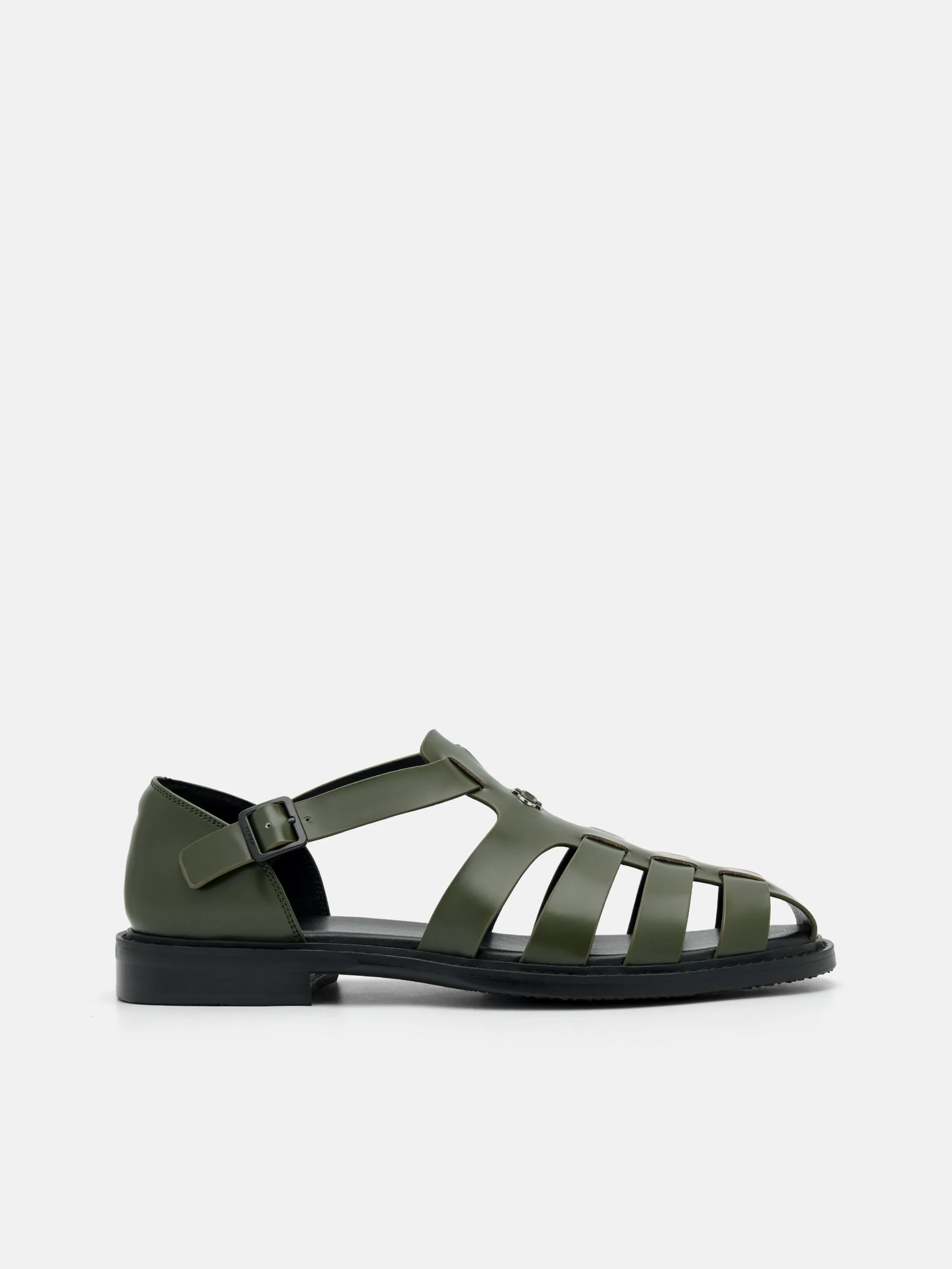 Brent Leather Caged Sandals - Image 6