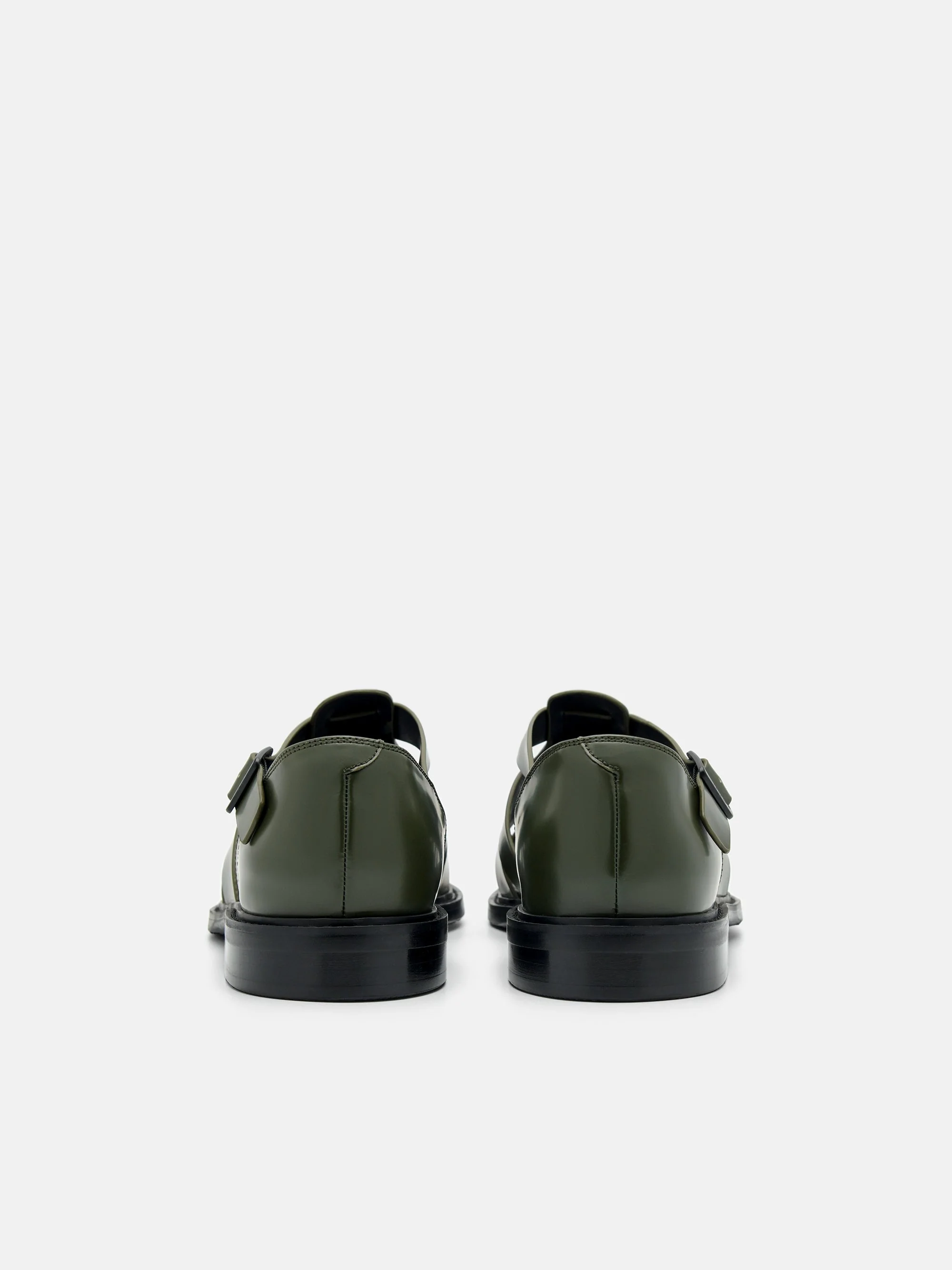 Brent Leather Caged Sandals - Image 8