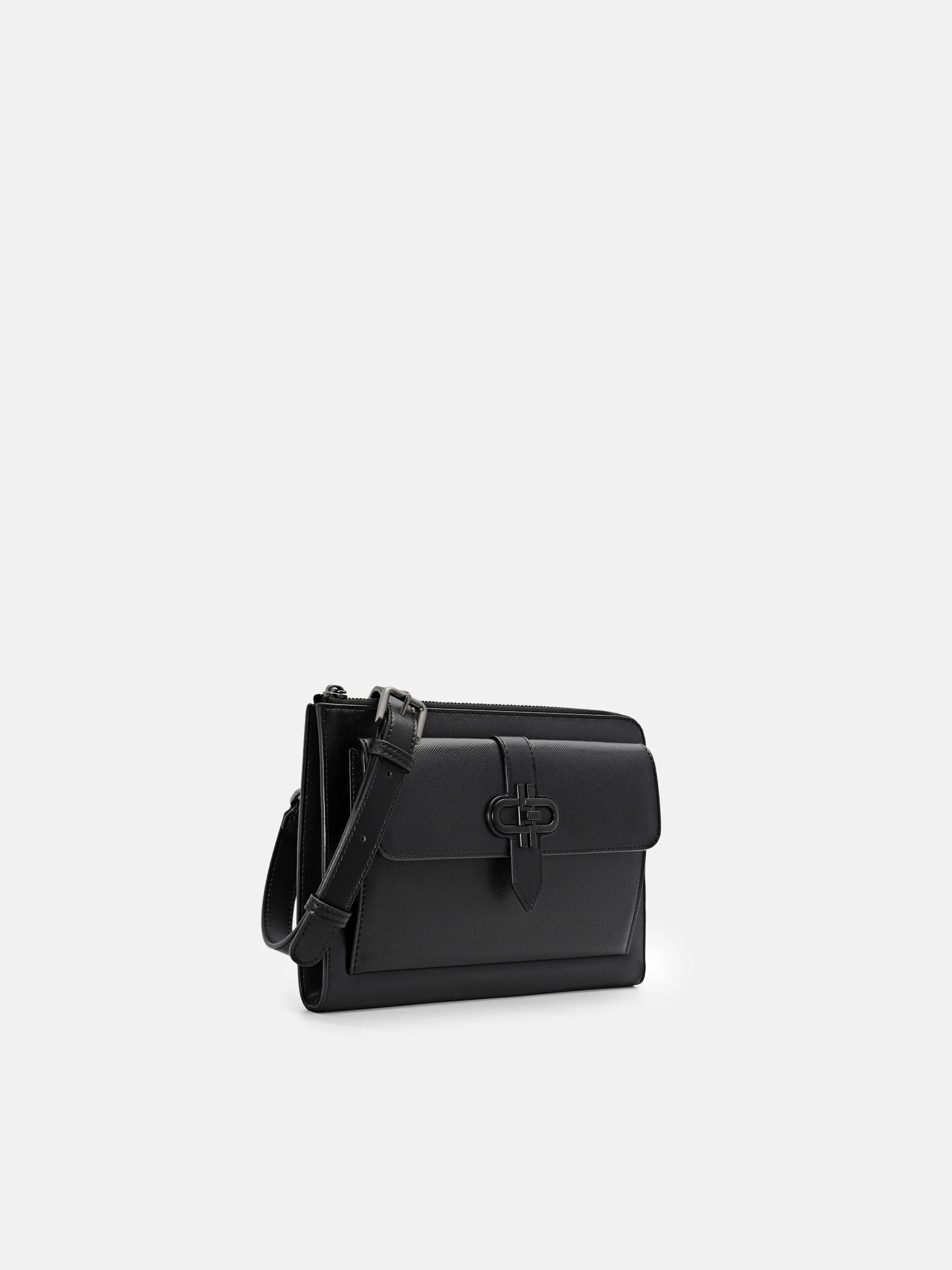 Embossed Leather Clutch Bag - Image 2