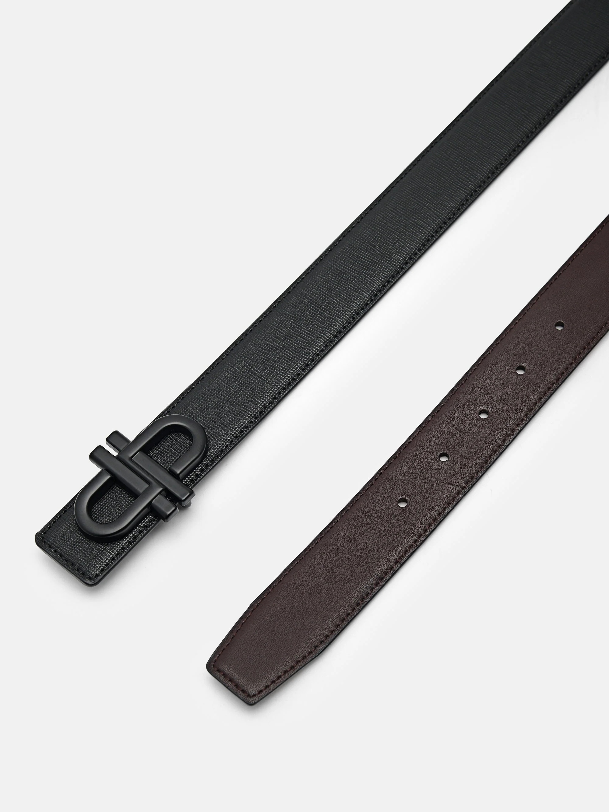 Saffiano Leather Reversible Tang Belt - Image 2