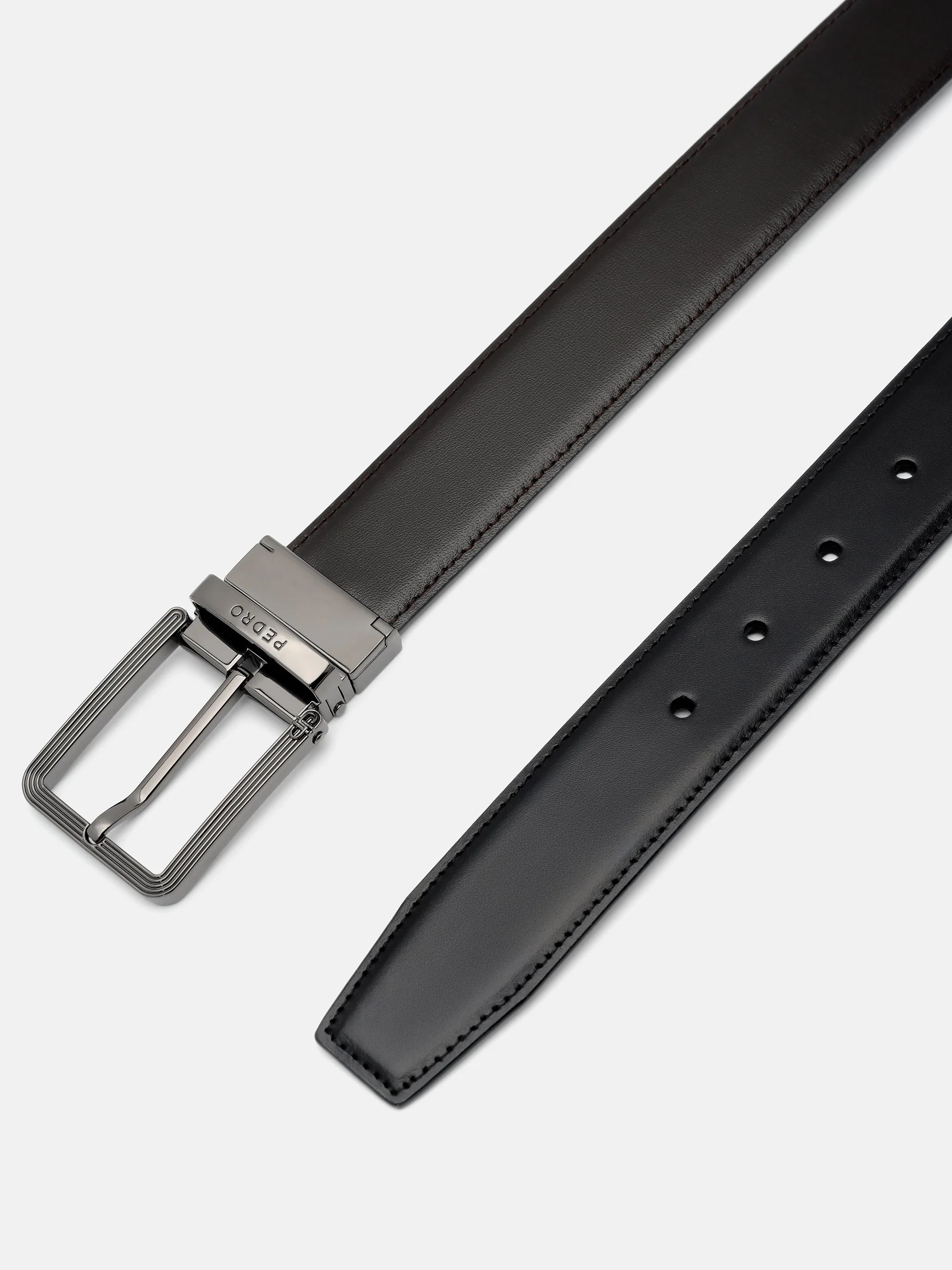 Leather Reversible Pin Belt - Image 4