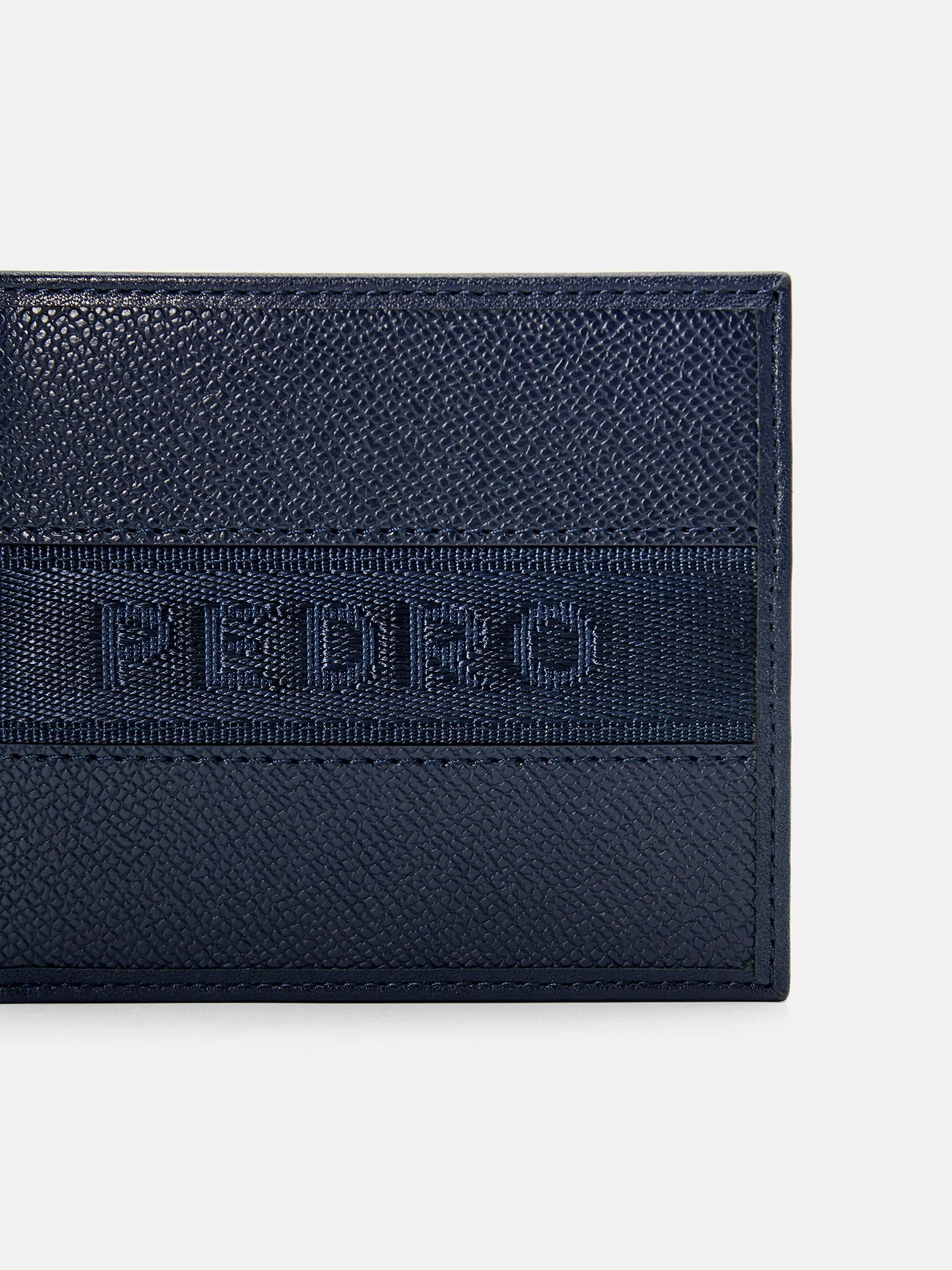 Striped Leather Bi-Fold Flip Wallet - Image 3