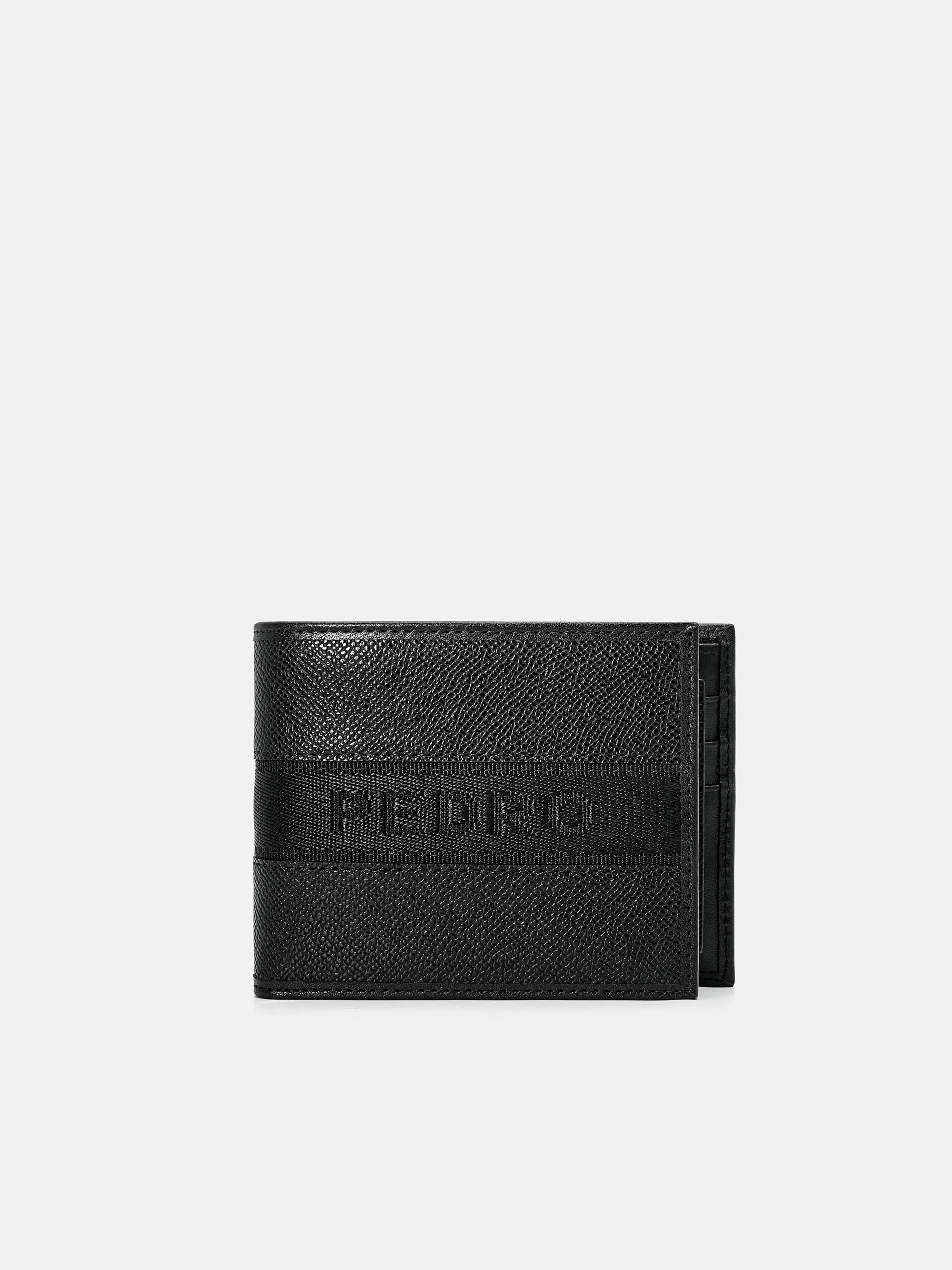 Striped Leather Bi-Fold Wallet with Insert - Image 5