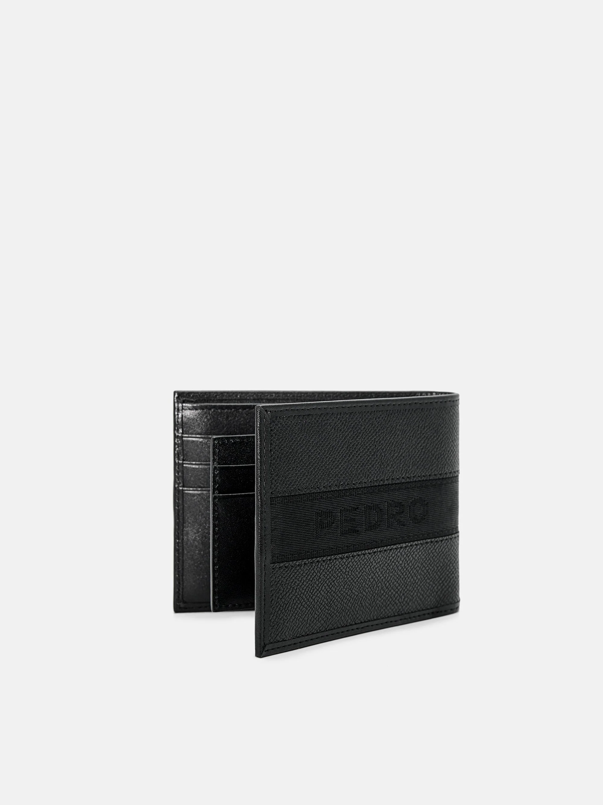 Striped Leather Bi-Fold Wallet with Insert - Image 6
