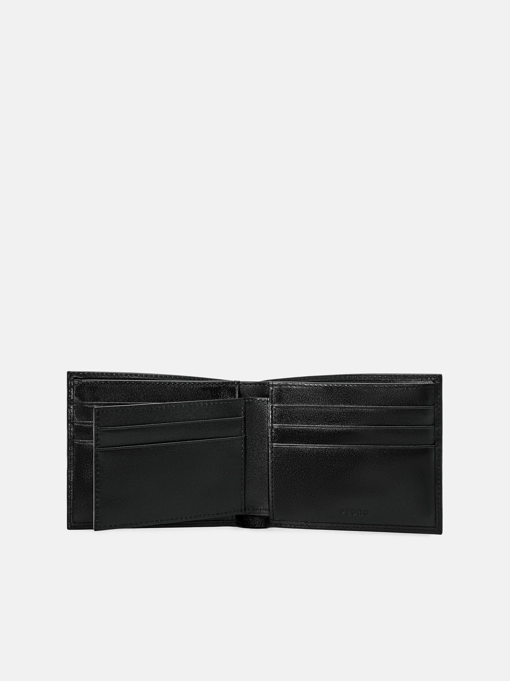 Striped Leather Bi-Fold Wallet with Insert - Image 8
