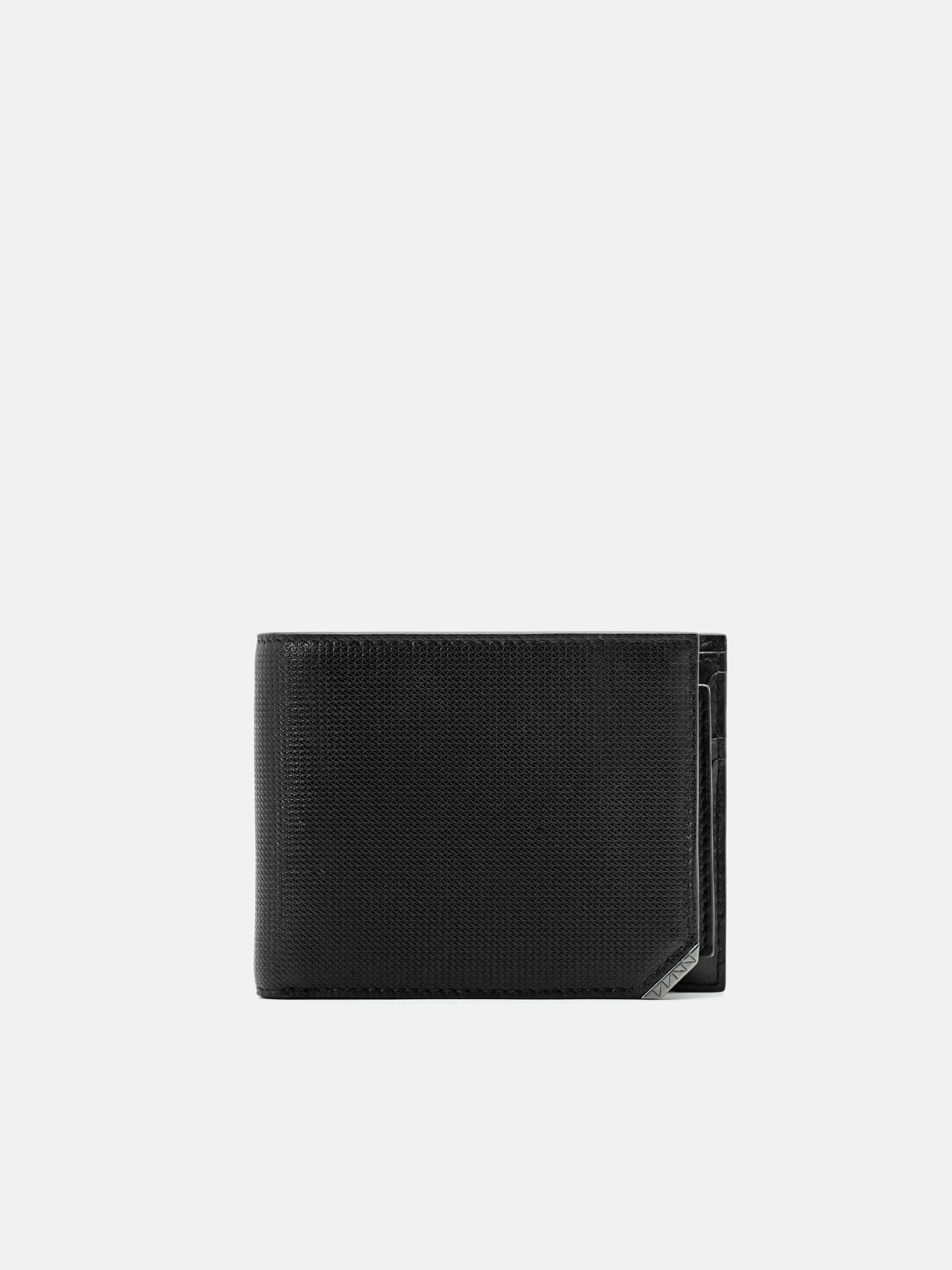 Leather Bi-Fold Wallet with Insert in Pixel - Image 5