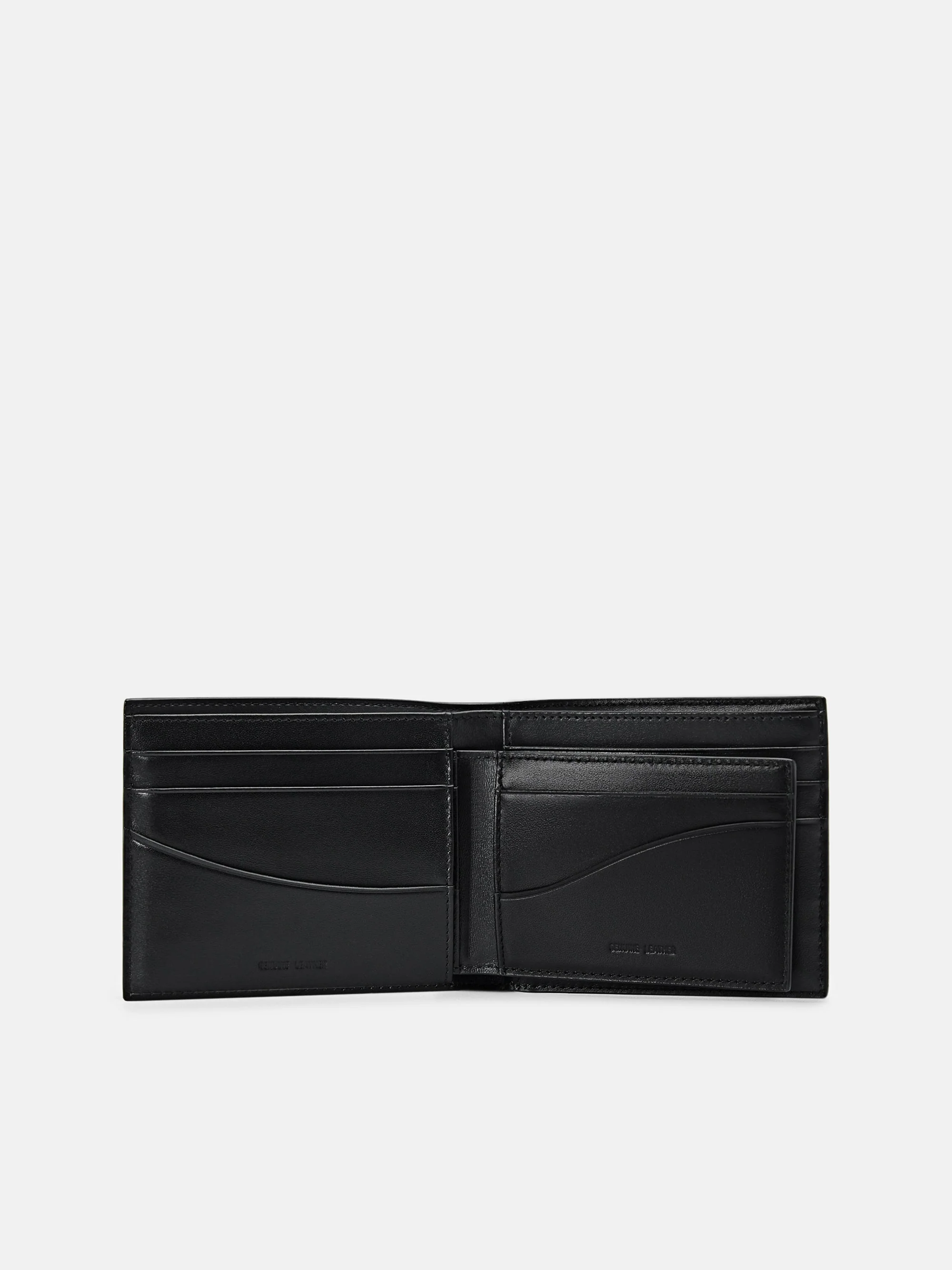 Embossed Leather Bi-Fold Wallet with Insert - Image 4
