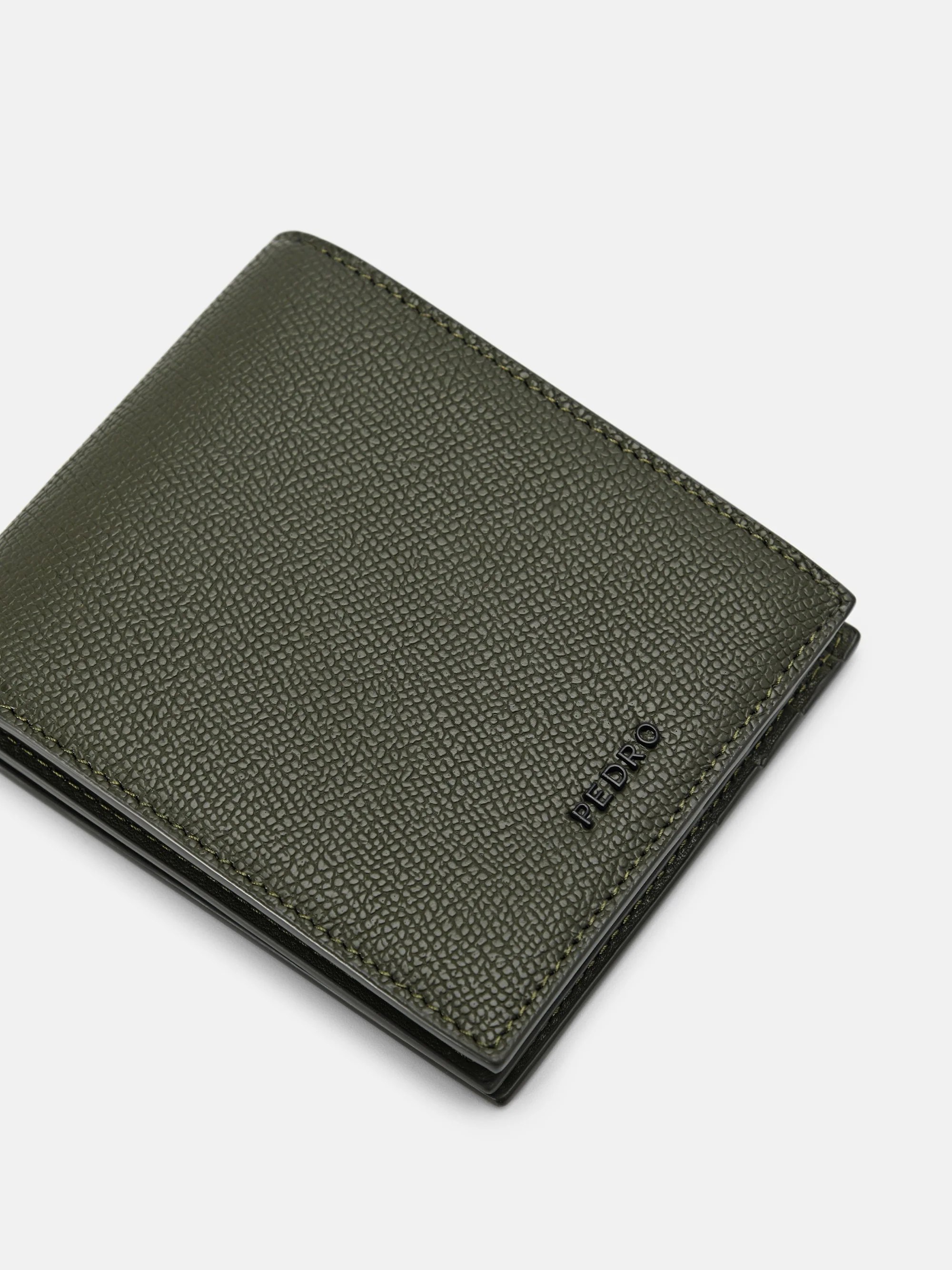 Embossed Leather Bi-Fold Flip Wallet - Image 7