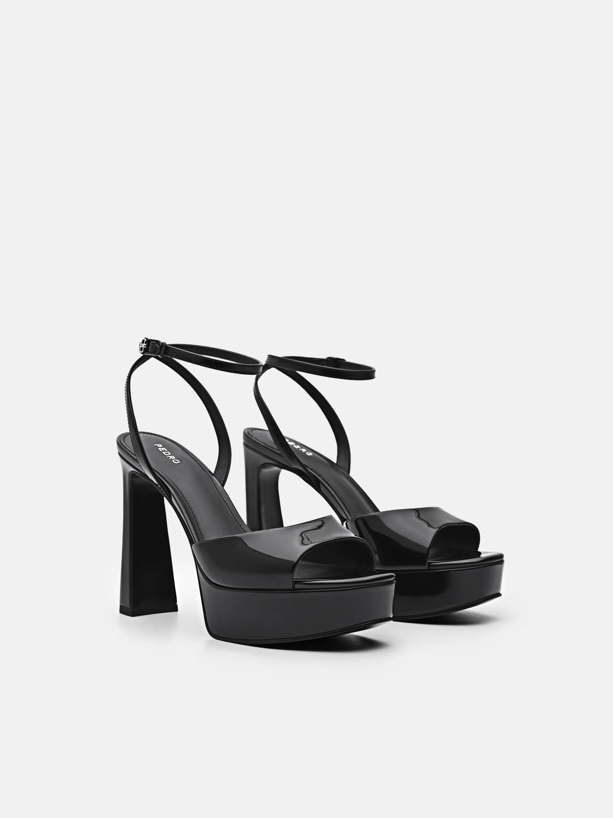 Leather Ankle Strap Heel Sandals - Image 12