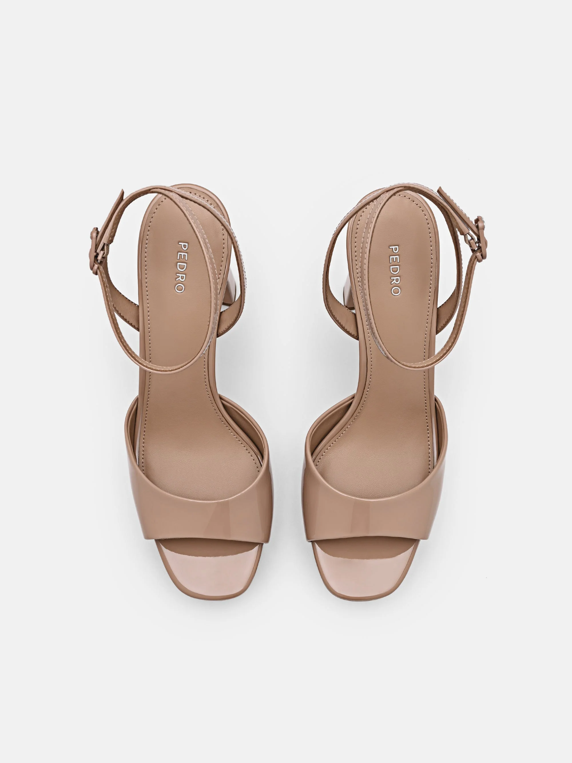 Leather Ankle Strap Heel Sandals - Image 3