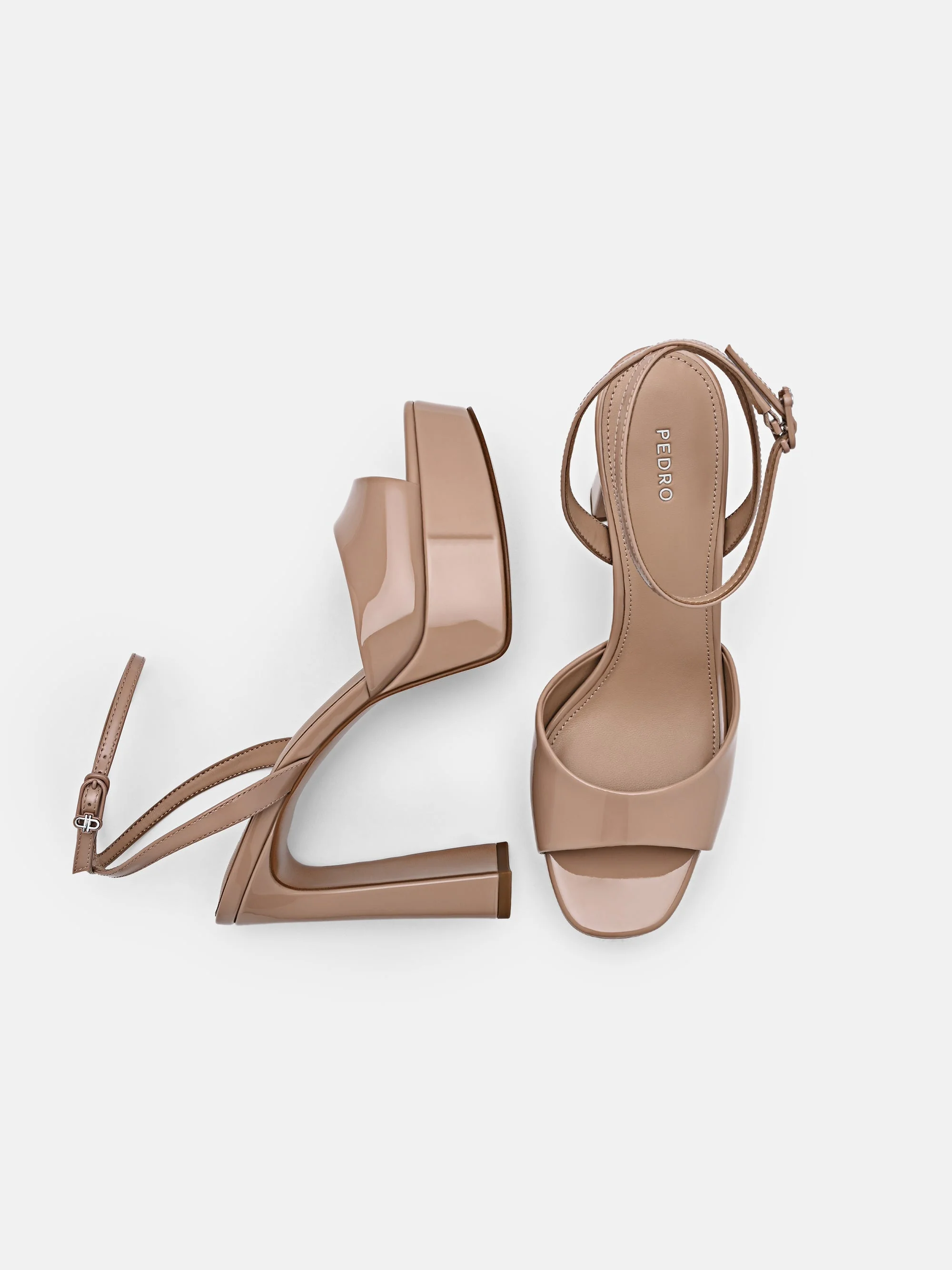 Leather Ankle Strap Heel Sandals - Image 5