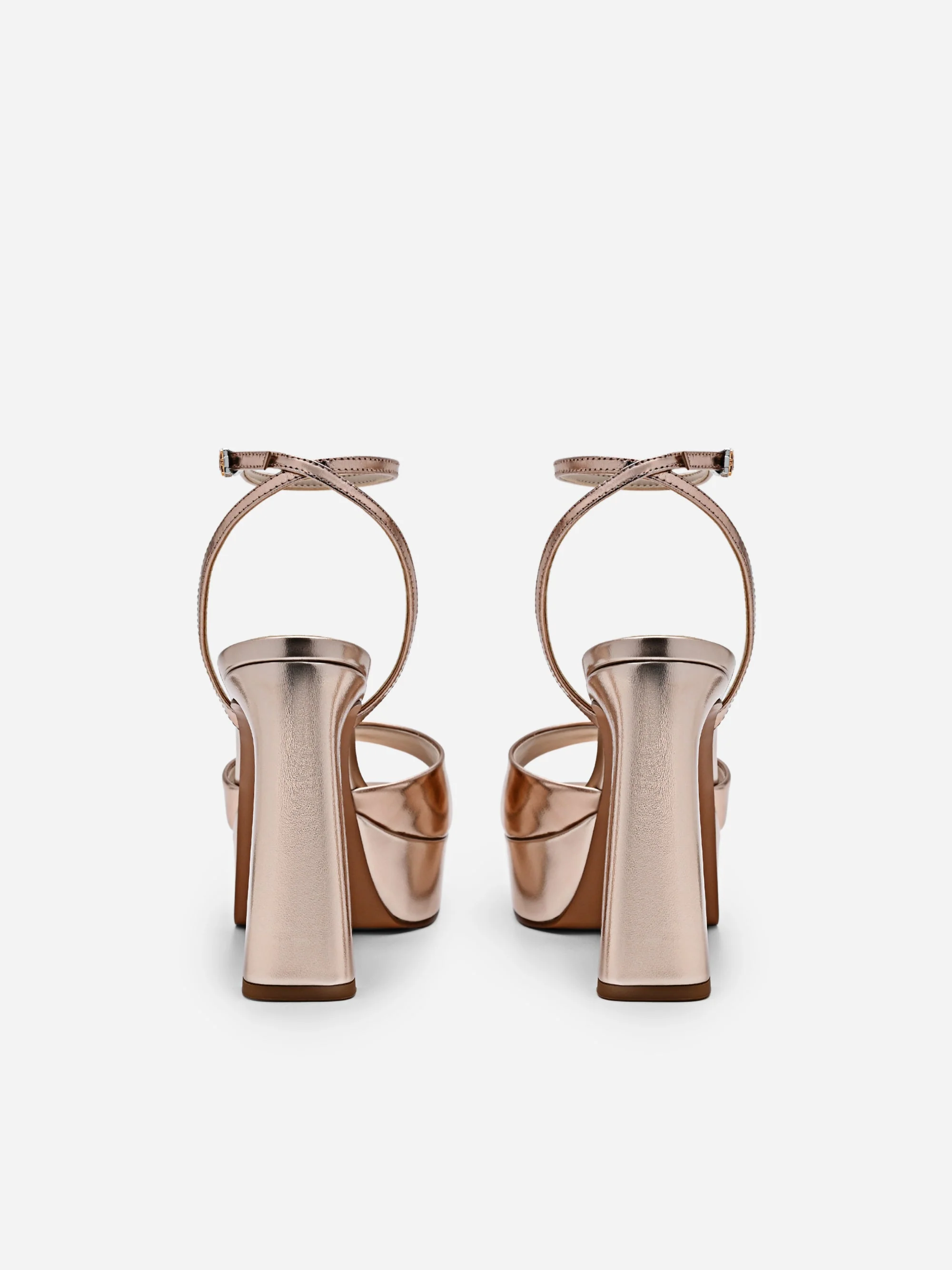 Leather Ankle Strap Heel Sandals - Image 9