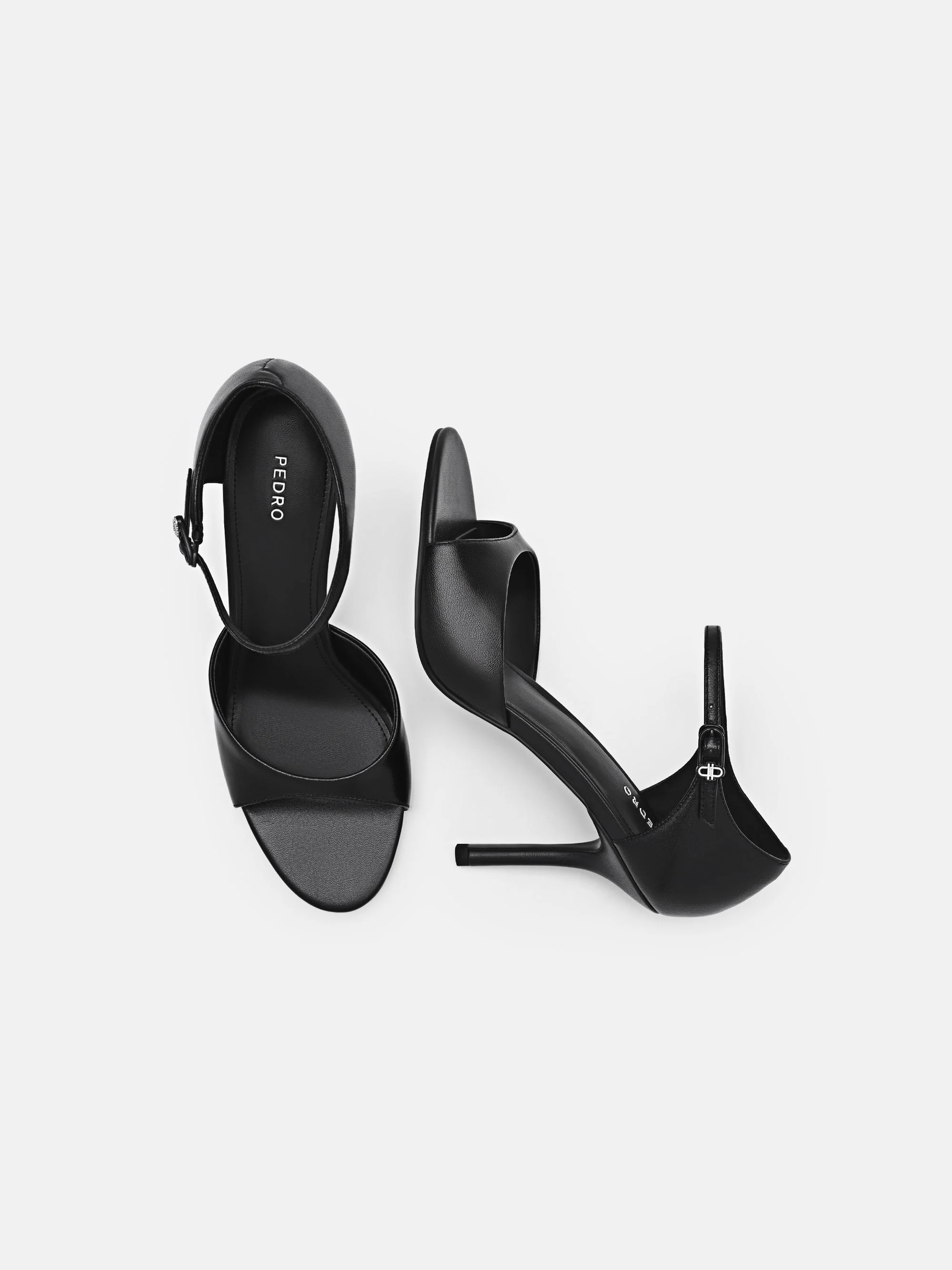 Leather Ankle Strap Stilletto Heel Sandals - Image 10