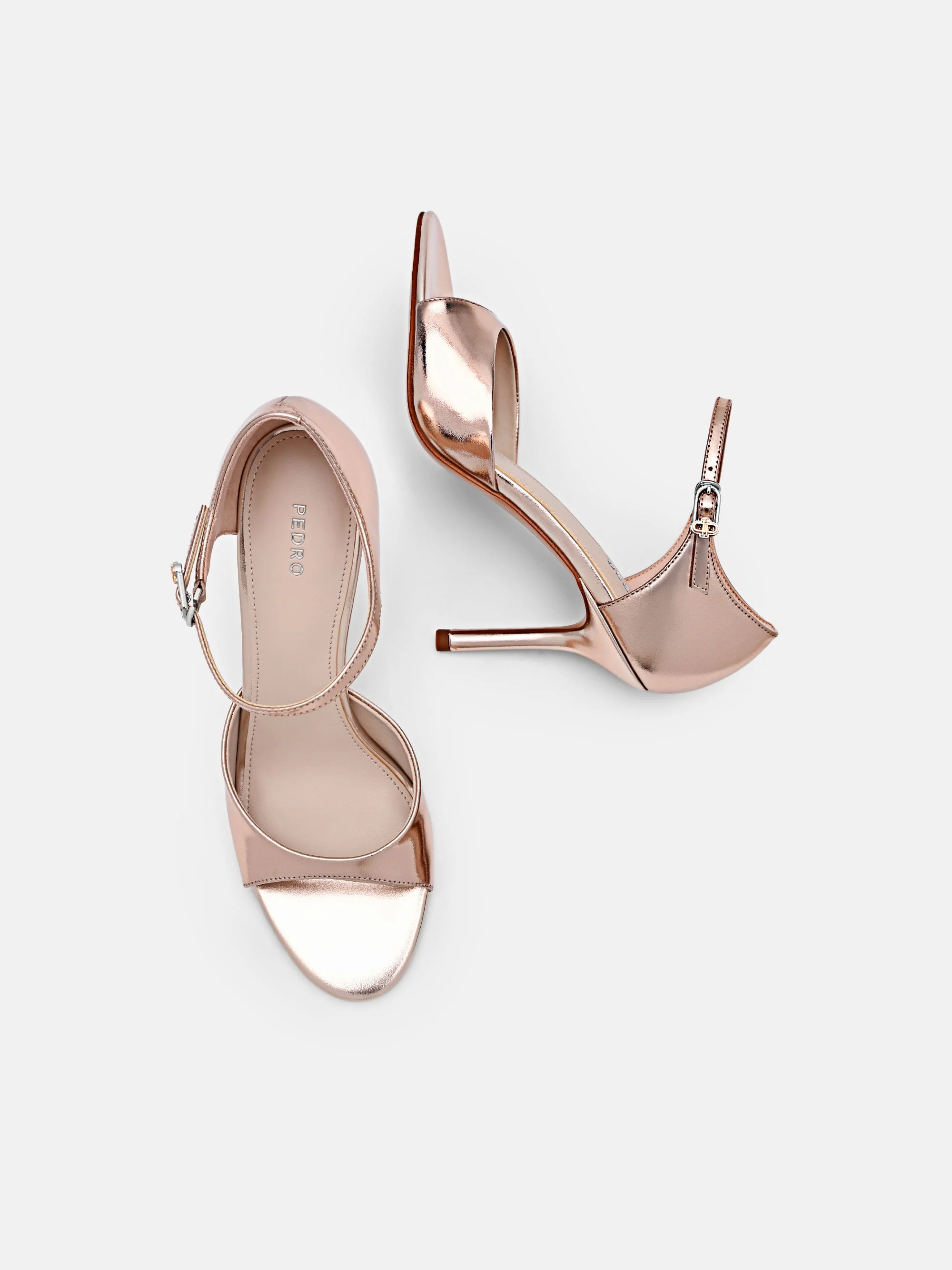 Leather Ankle Strap Stilletto Heel Sandals - Image 5