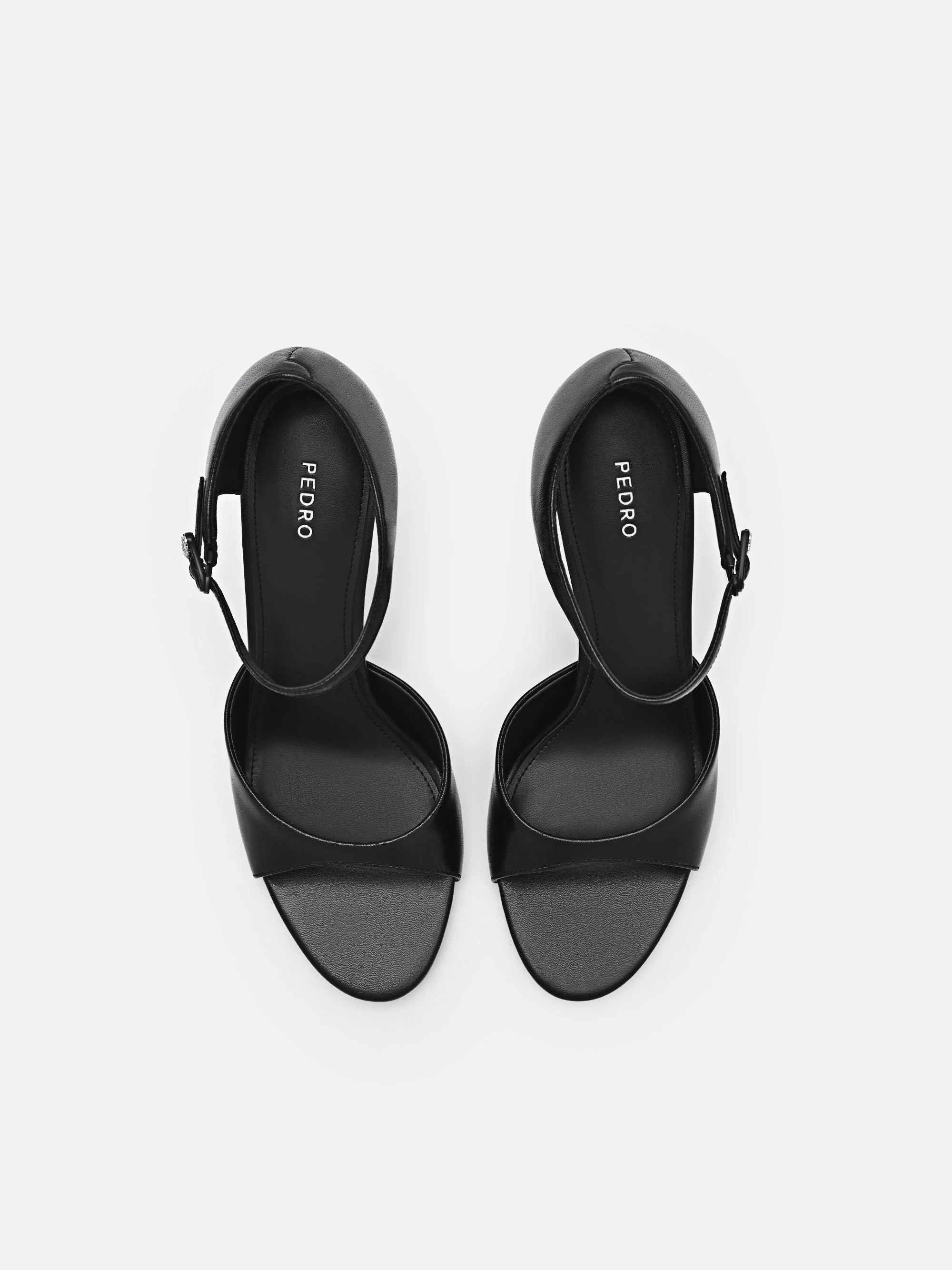 Leather Ankle Strap Stilletto Heel Sandals - Image 8