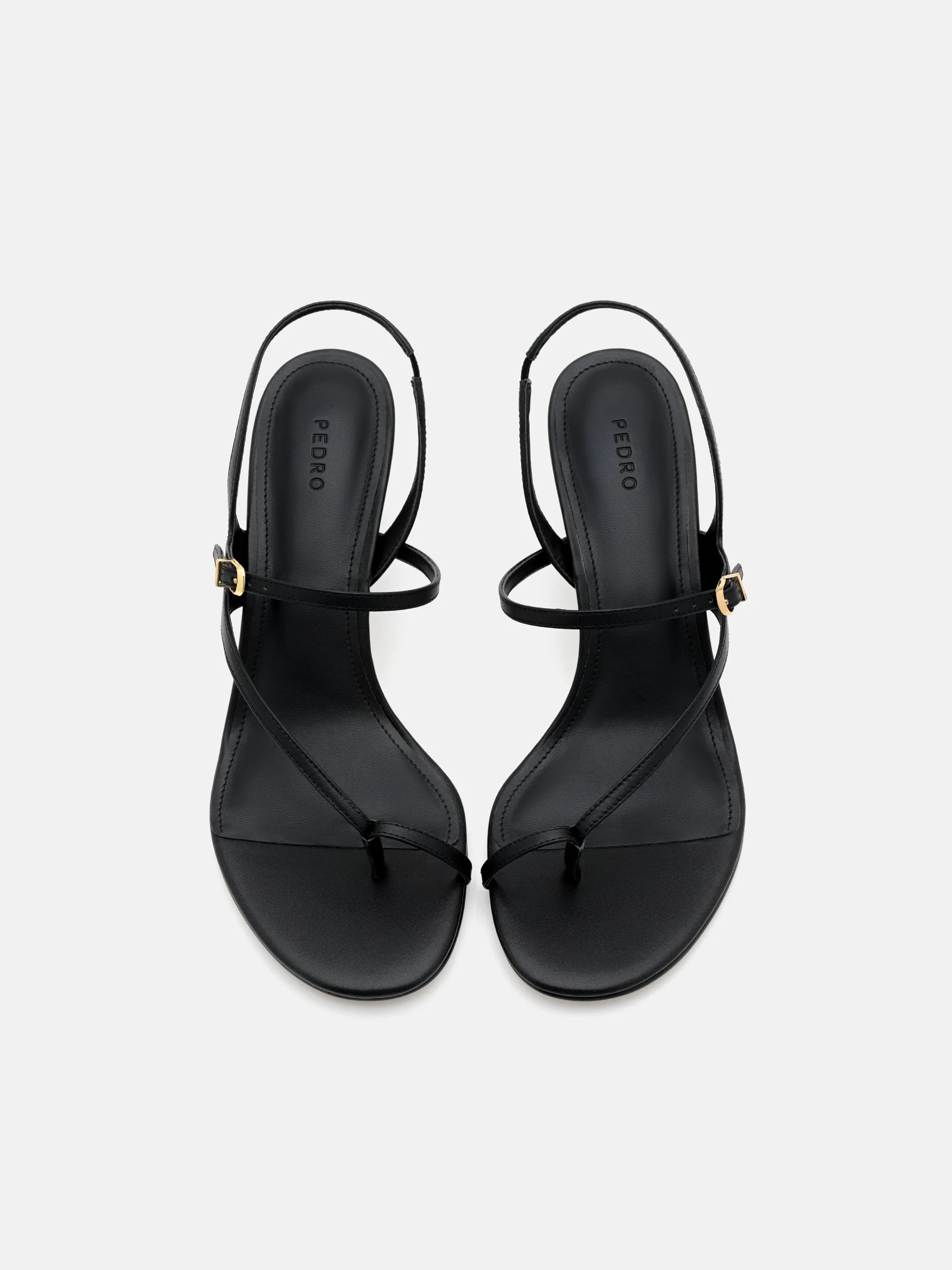 Oblique Leather Heel Sandals - Image 8