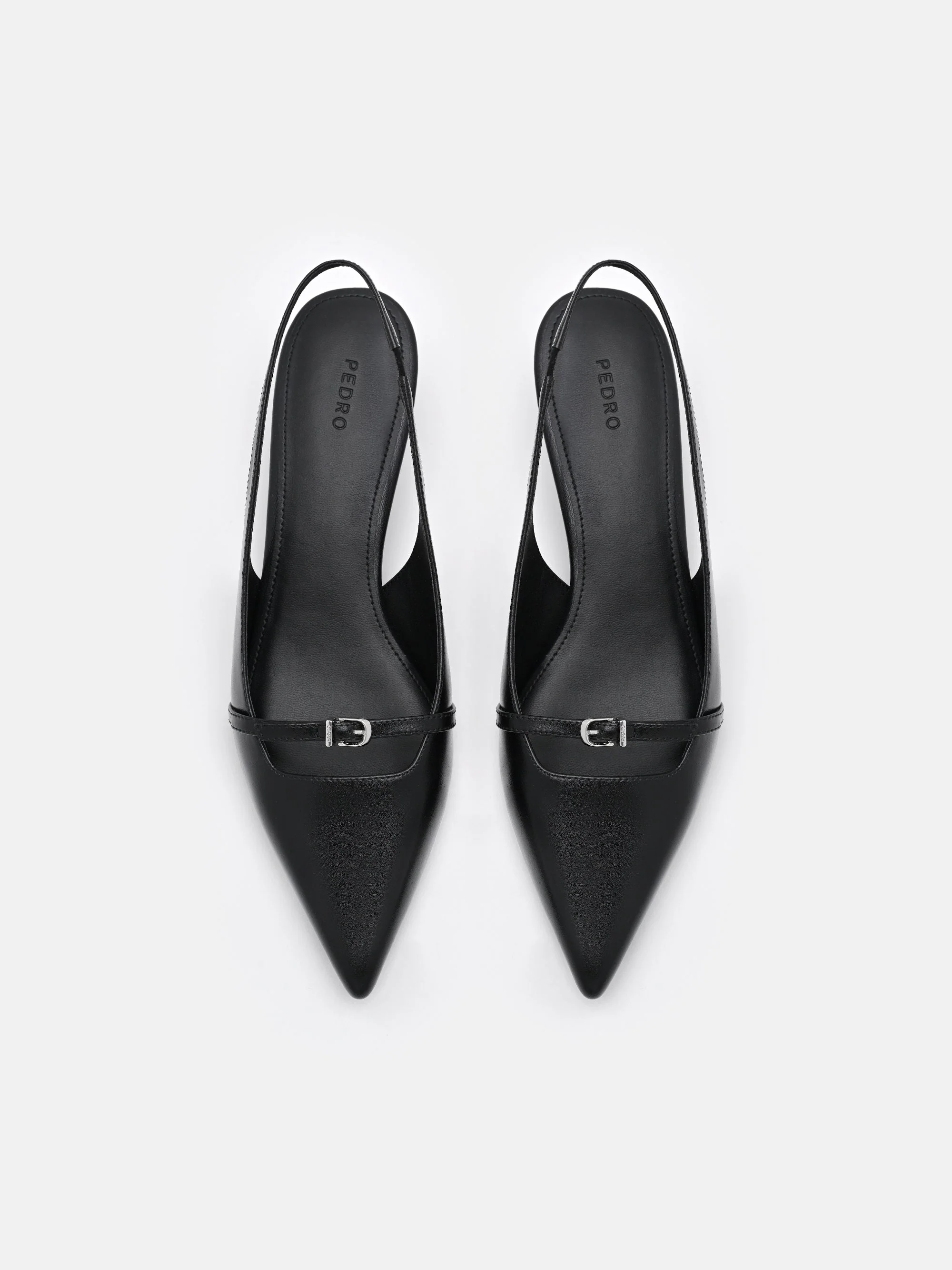 Maggie Leather Slingback Heel Pumps - Image 3