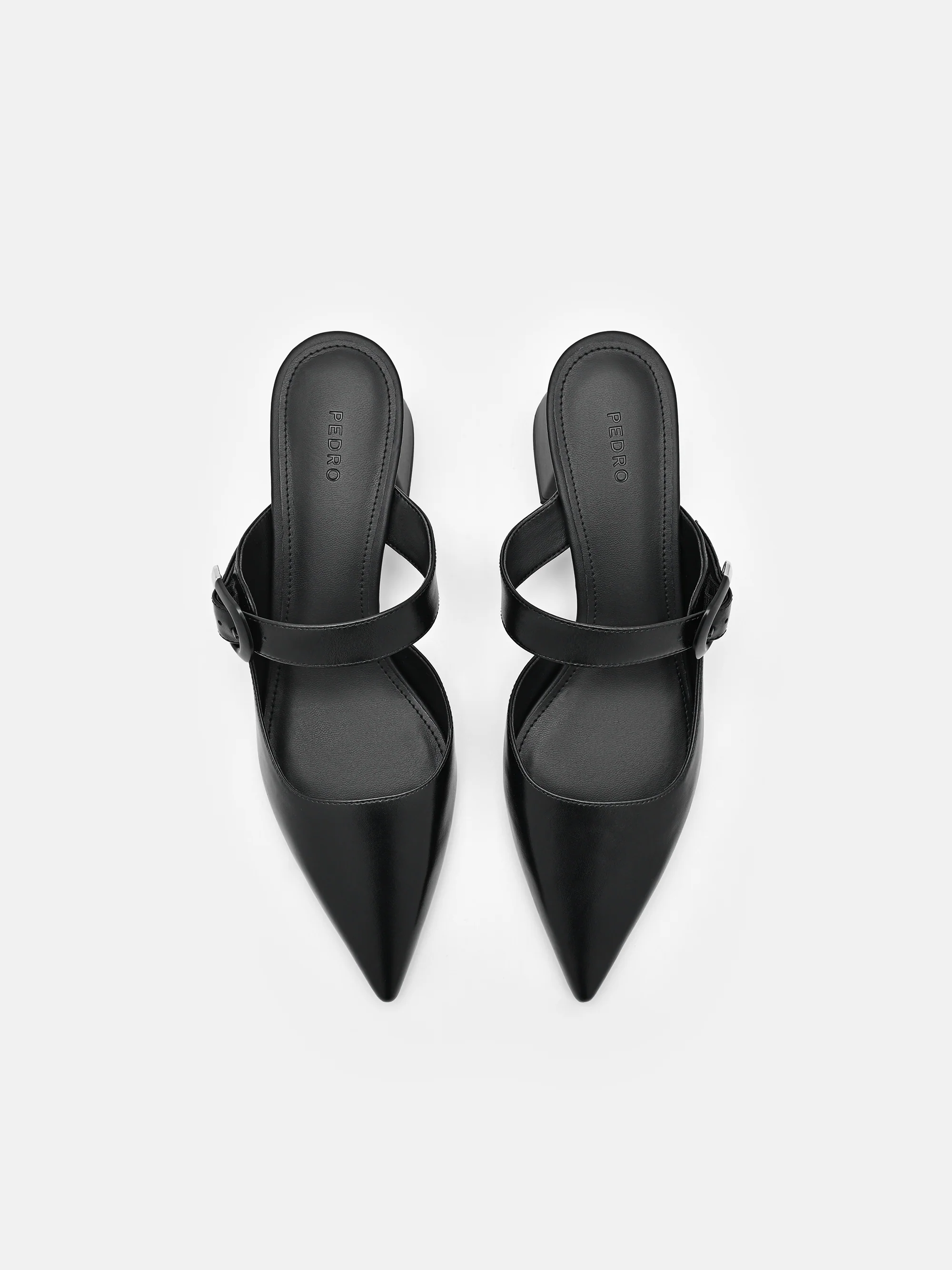 Bridget Leather Heel Mules - Image 3