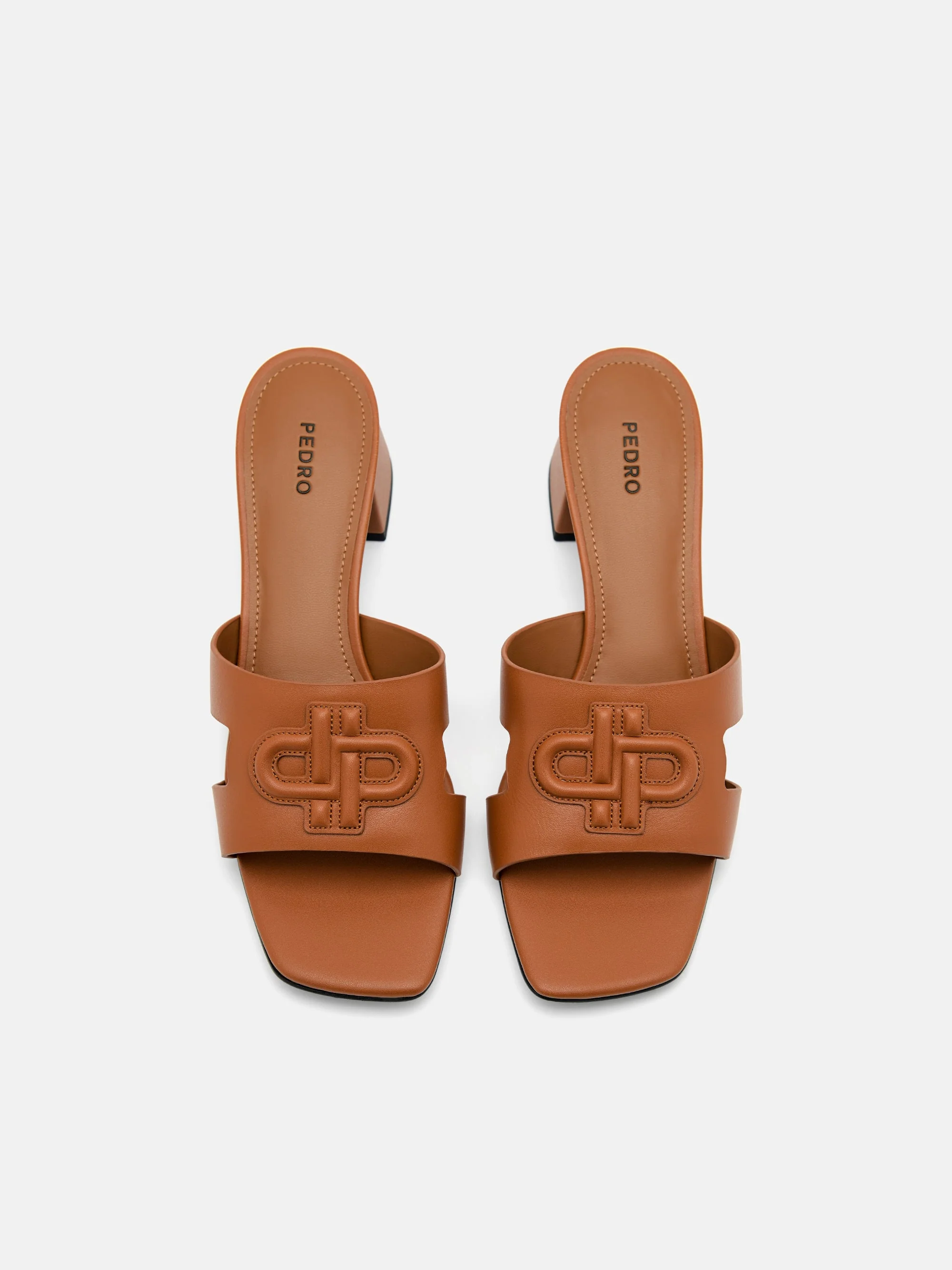 PEDRO Icon Leather Heel Sandals - Image 4