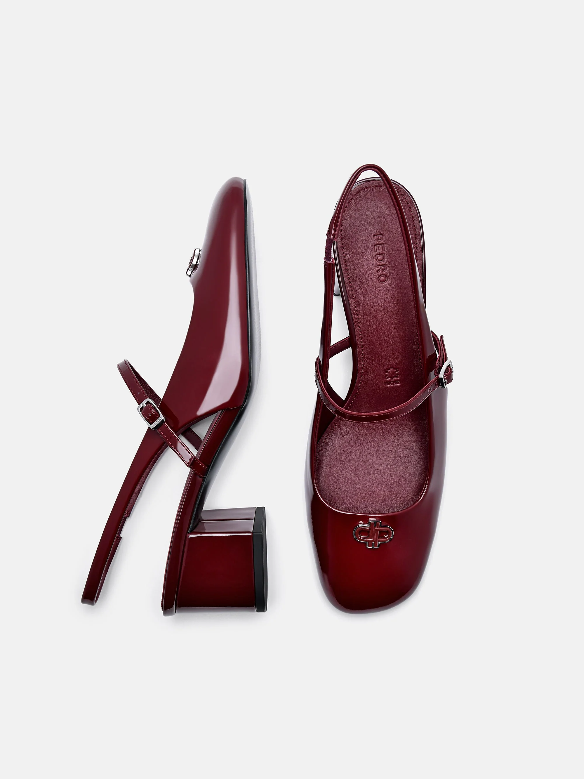 PEDRO Studio Patent Leather Slingback Pumps - Image 5