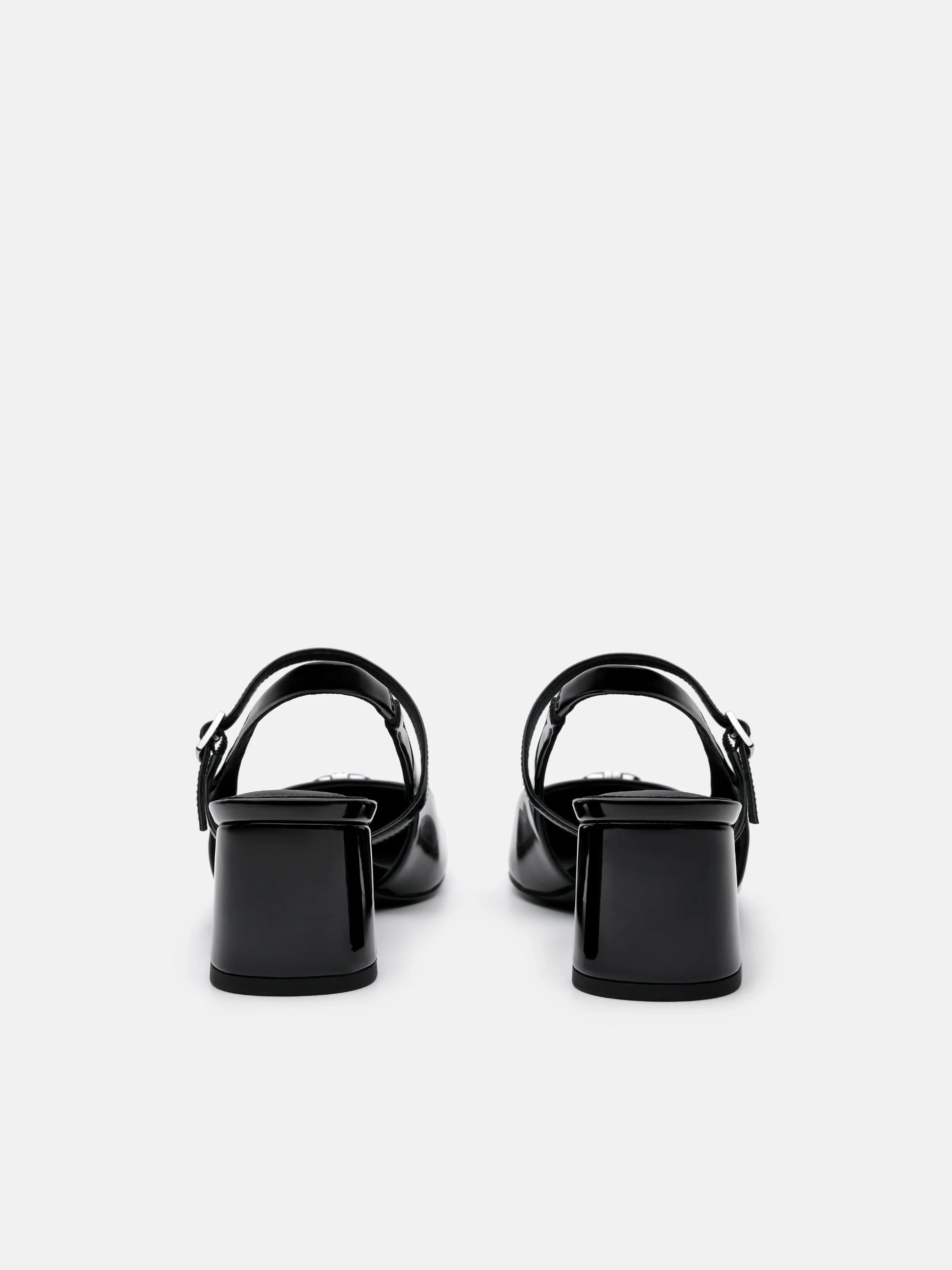 PEDRO Studio Patent Leather Slingback Pumps - Image 8