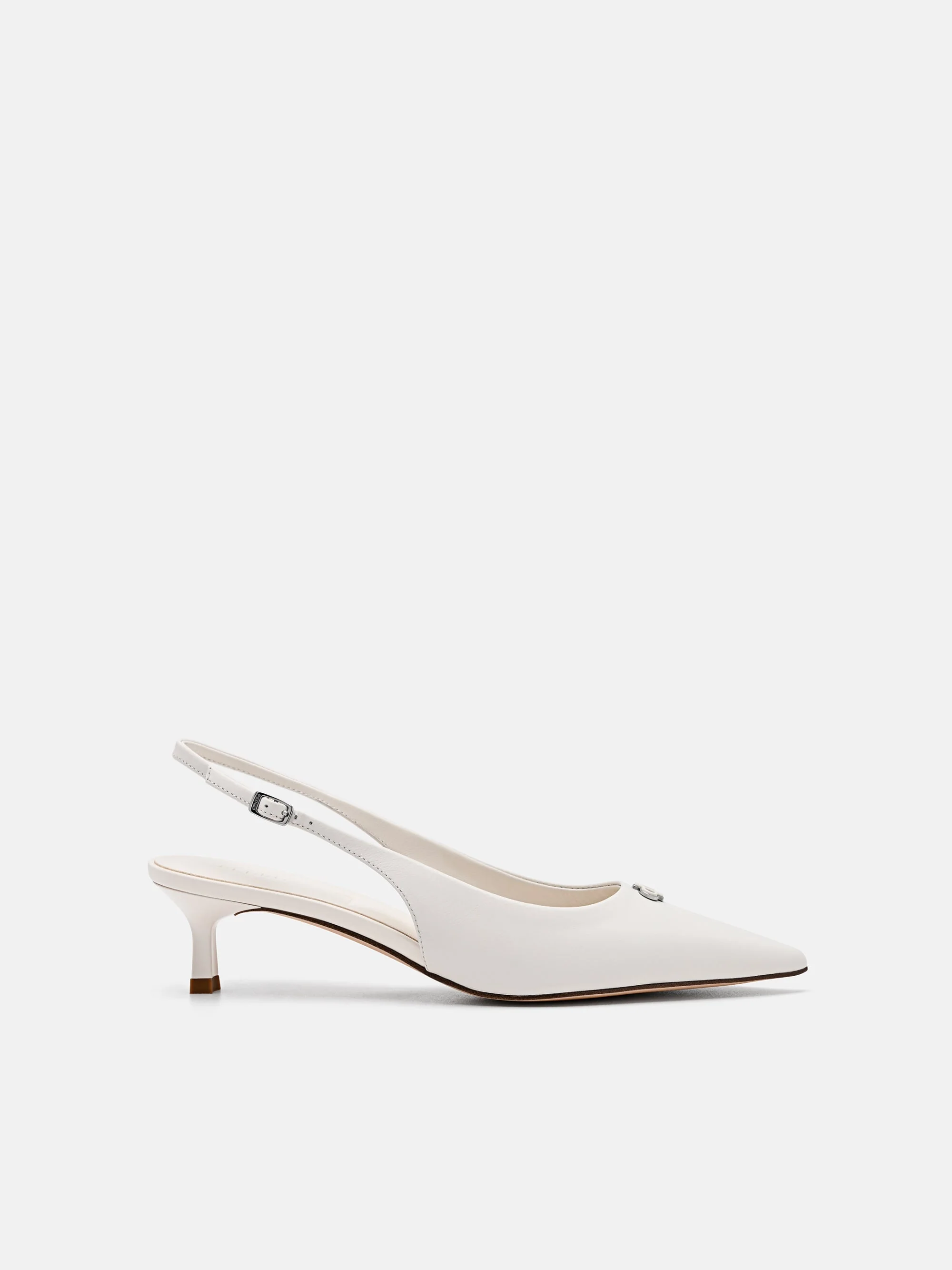 Leather Slingback Heel Pumps