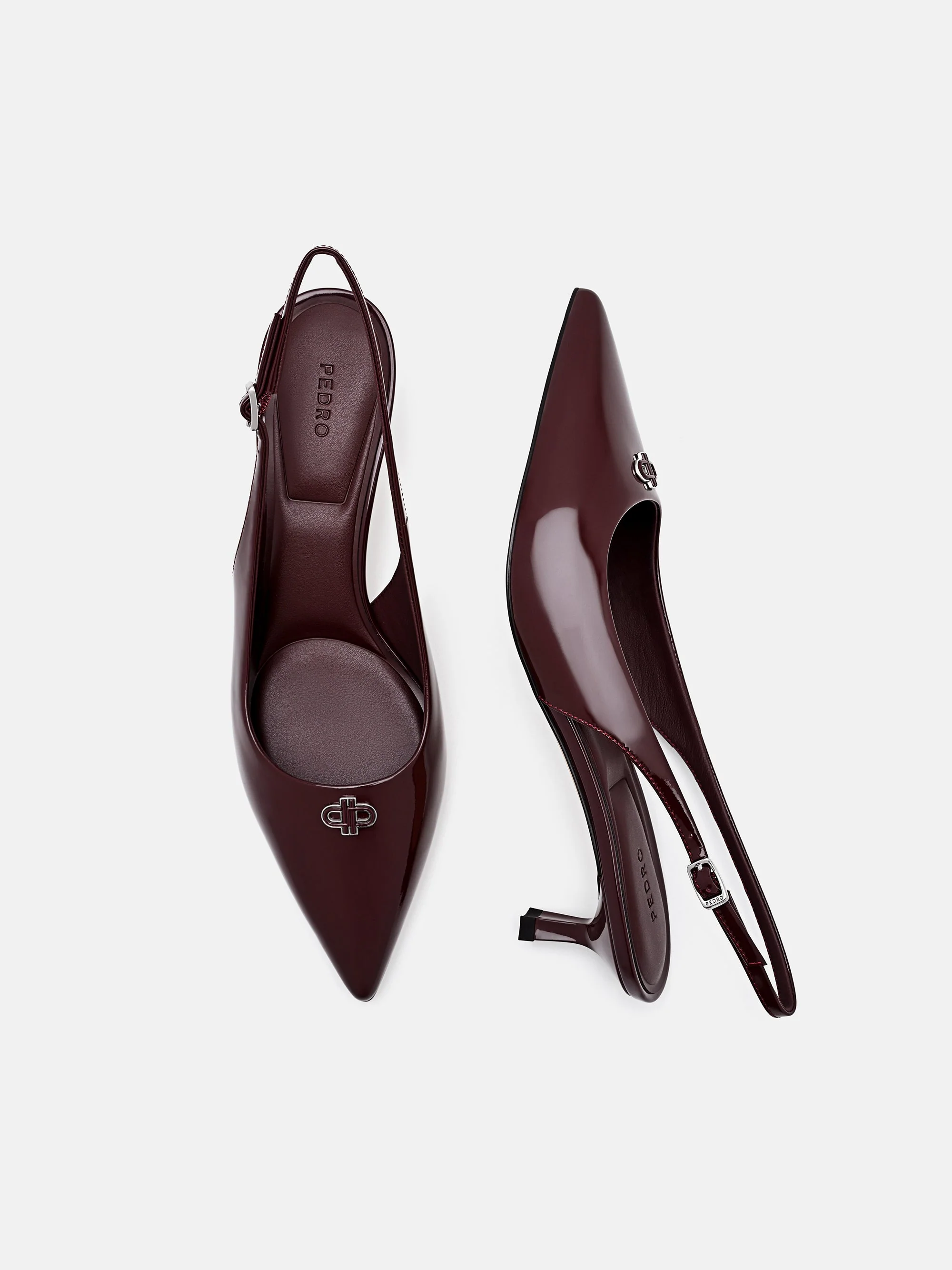 Leather Slingback Heel Pumps - Image 10