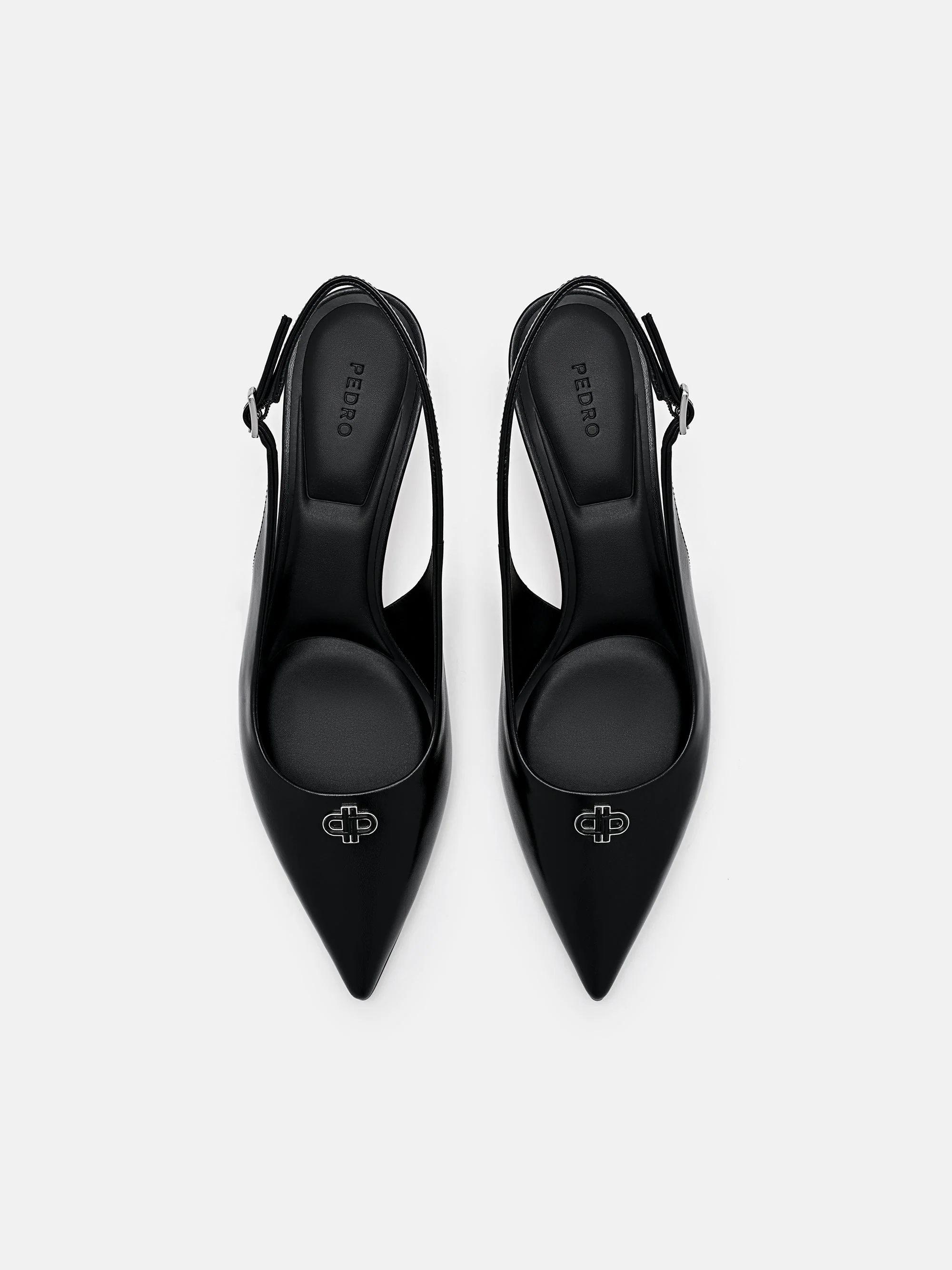 Leather Slingback Heel Pumps - Image 13