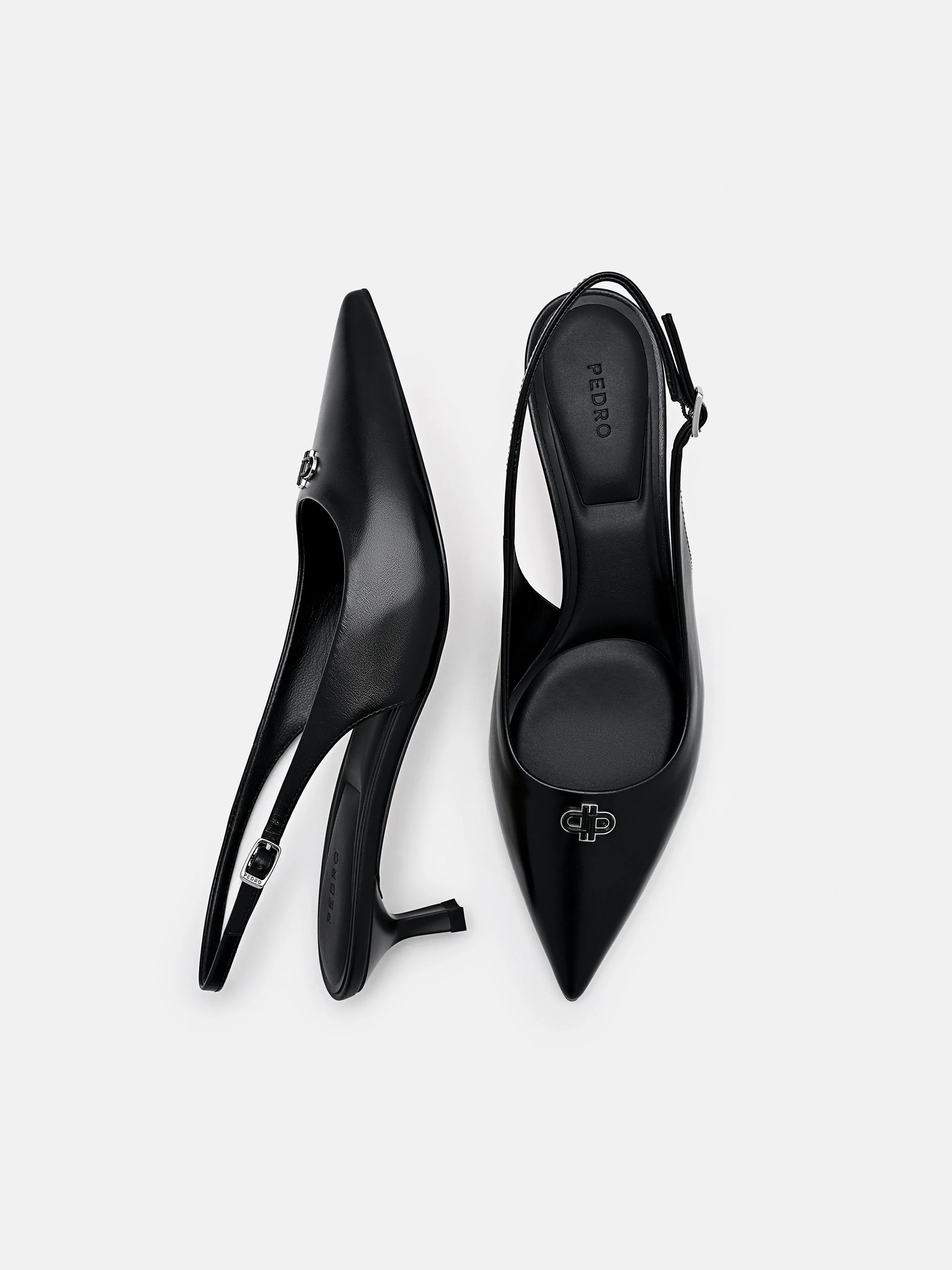 Leather Slingback Heel Pumps - Image 15