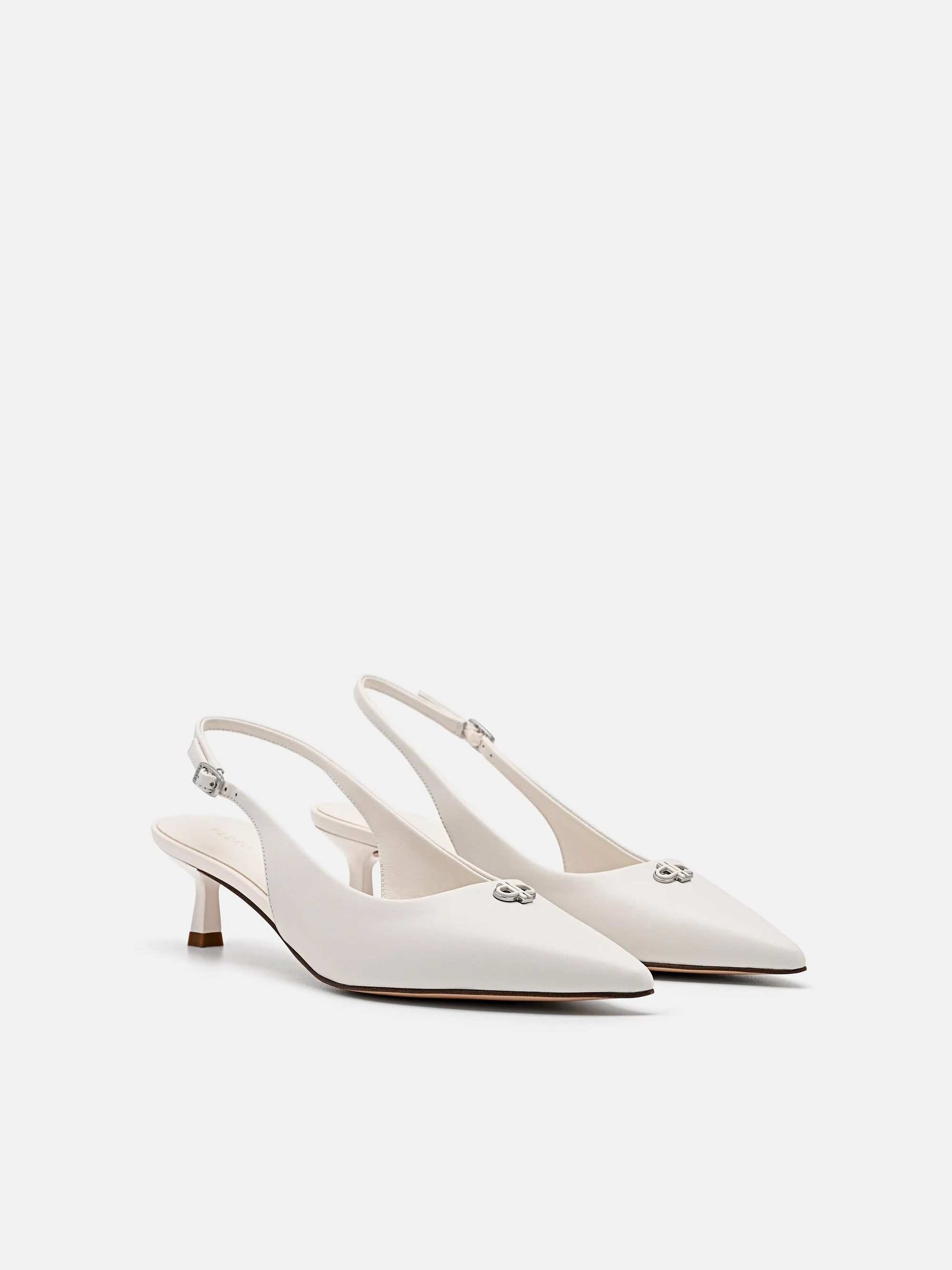 Leather Slingback Heel Pumps - Image 2