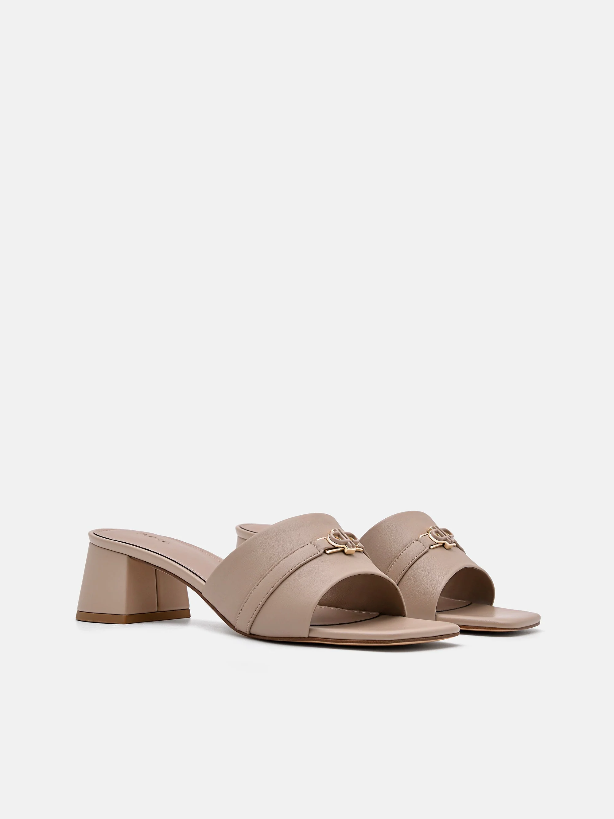 PEDRO Icon Leather Heel Sandals - Image 11