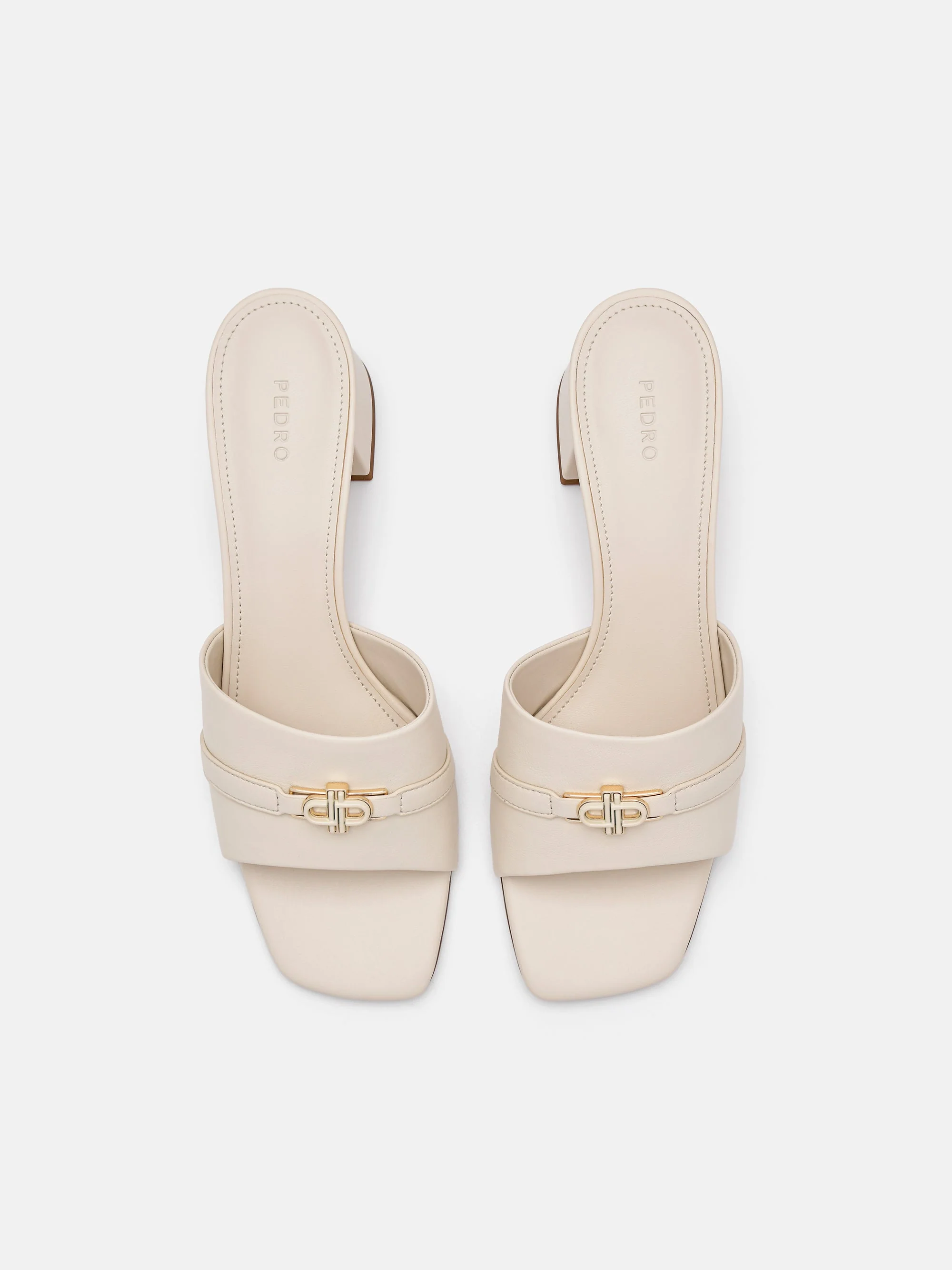 PEDRO Icon Leather Heel Sandals - Image 2