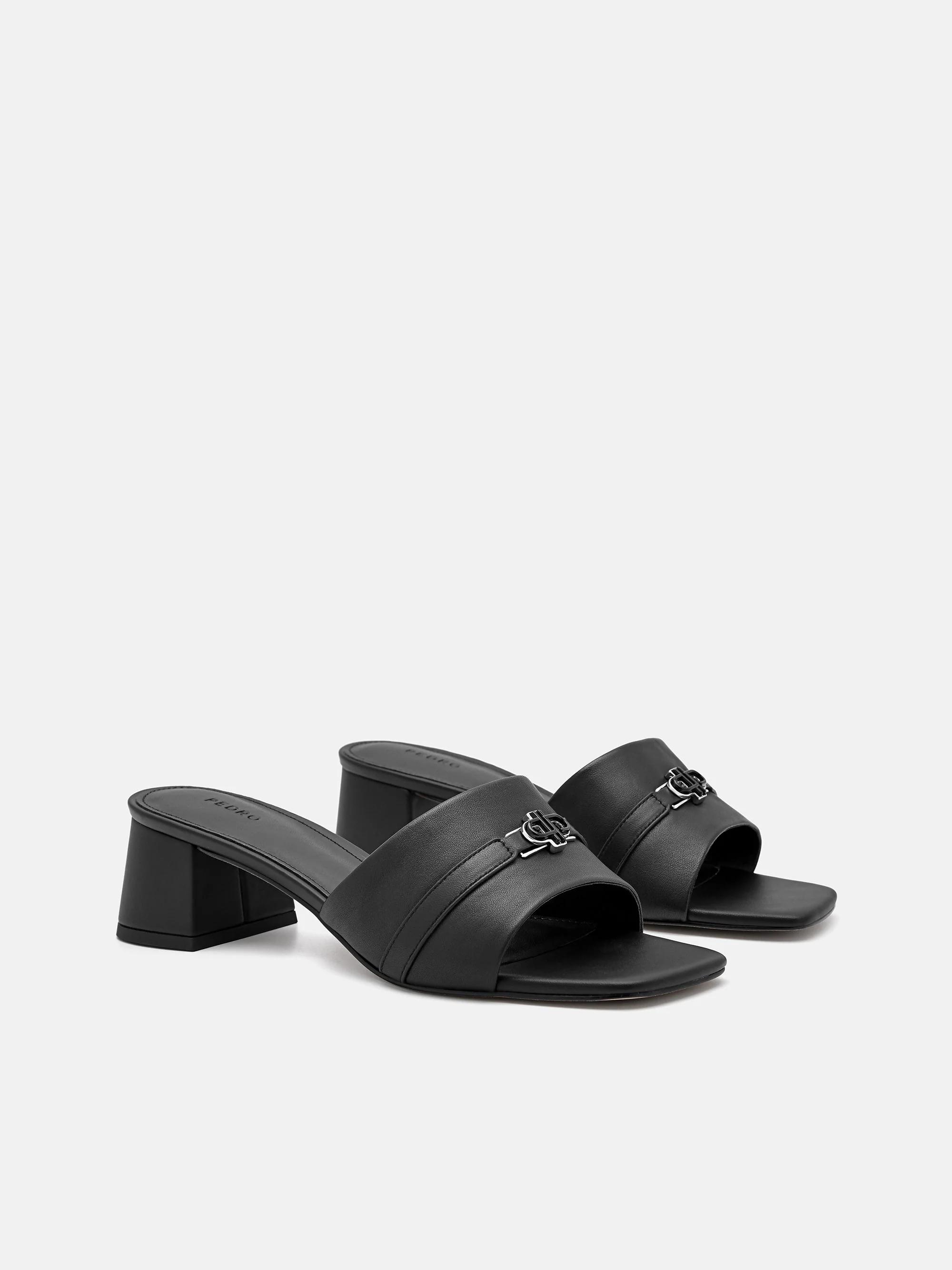 PEDRO Icon Leather Heel Sandals - Image 6