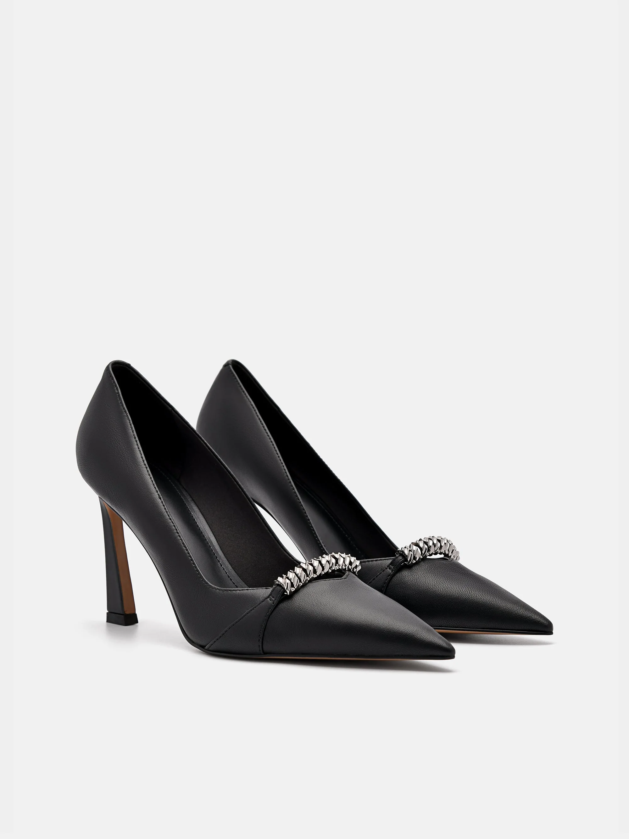 Mia Leather Heel Pumps - Image 12