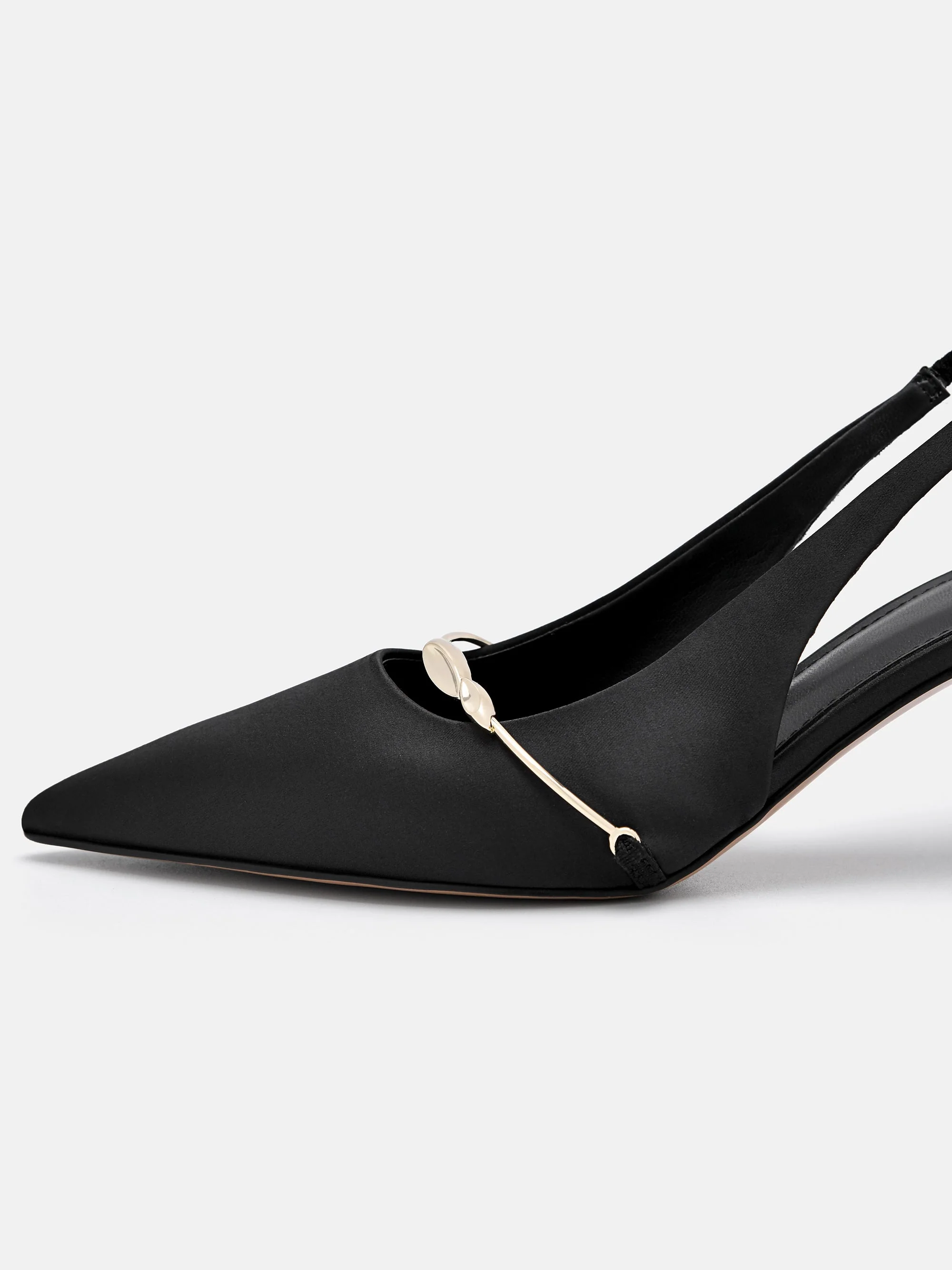 Mira Satin Slingback Pumps - Image 10