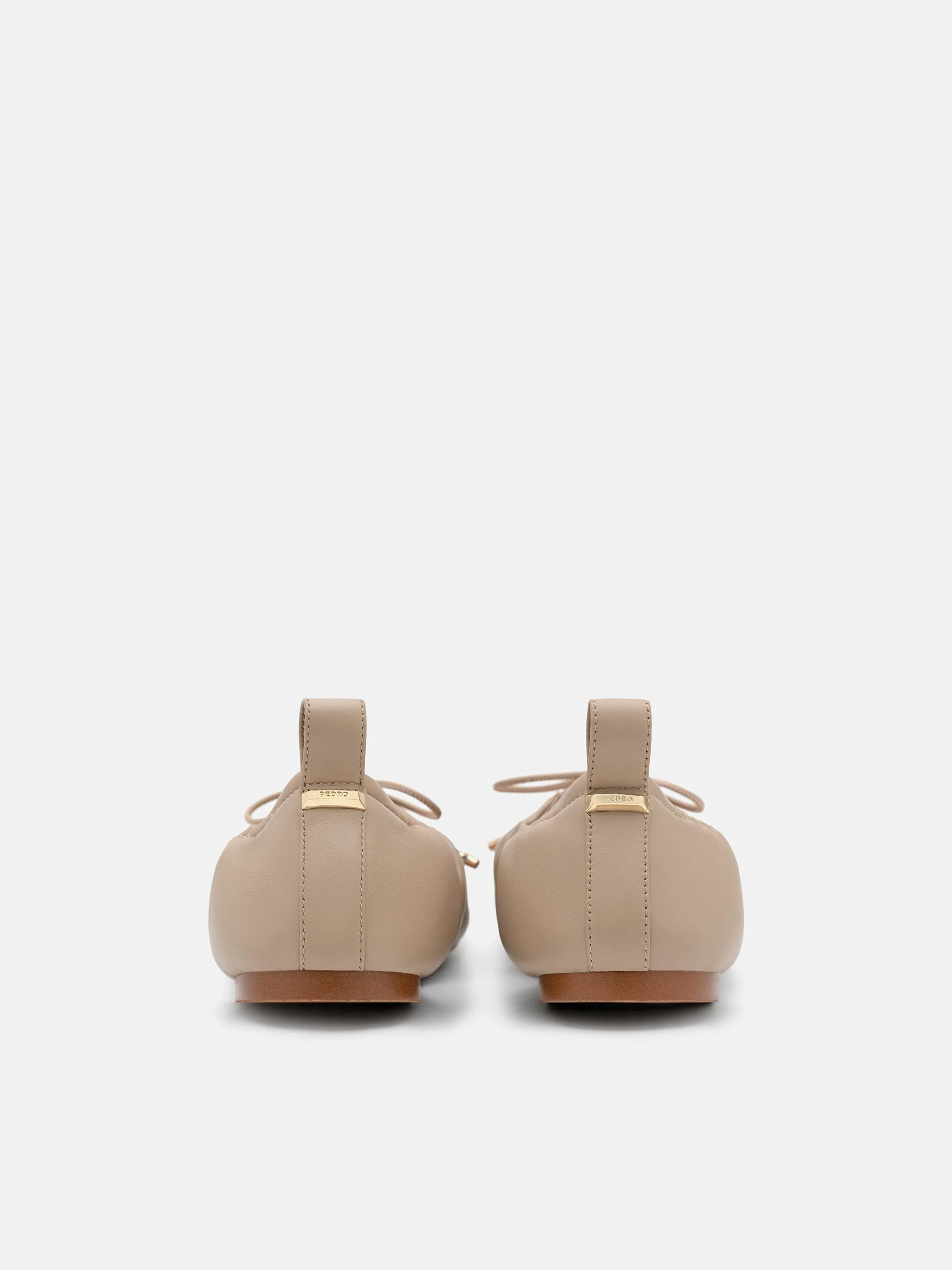 Leather Bowtie Ballerina Flats - Image 4