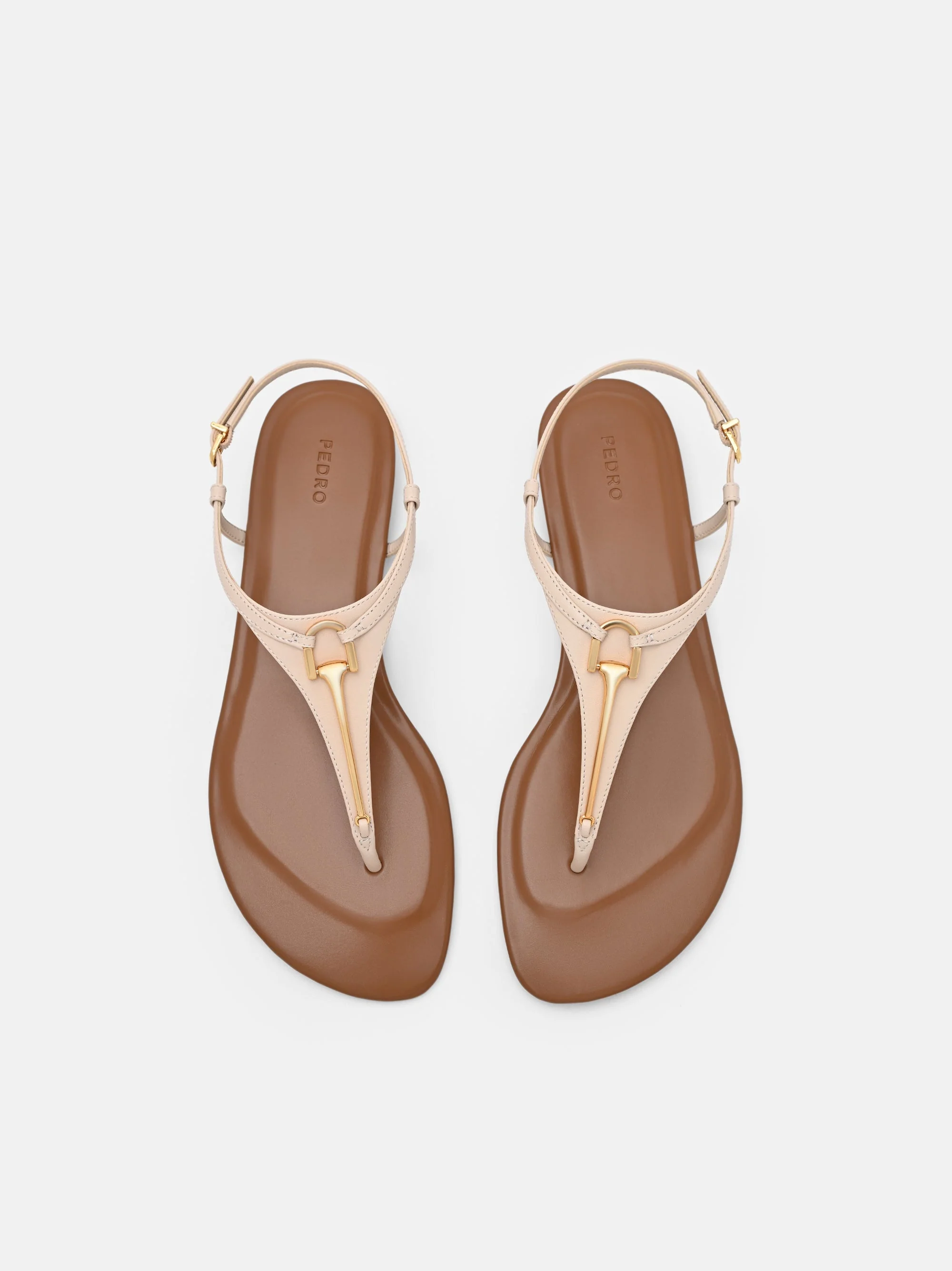 Leather T-Bar Sandals - Image 3