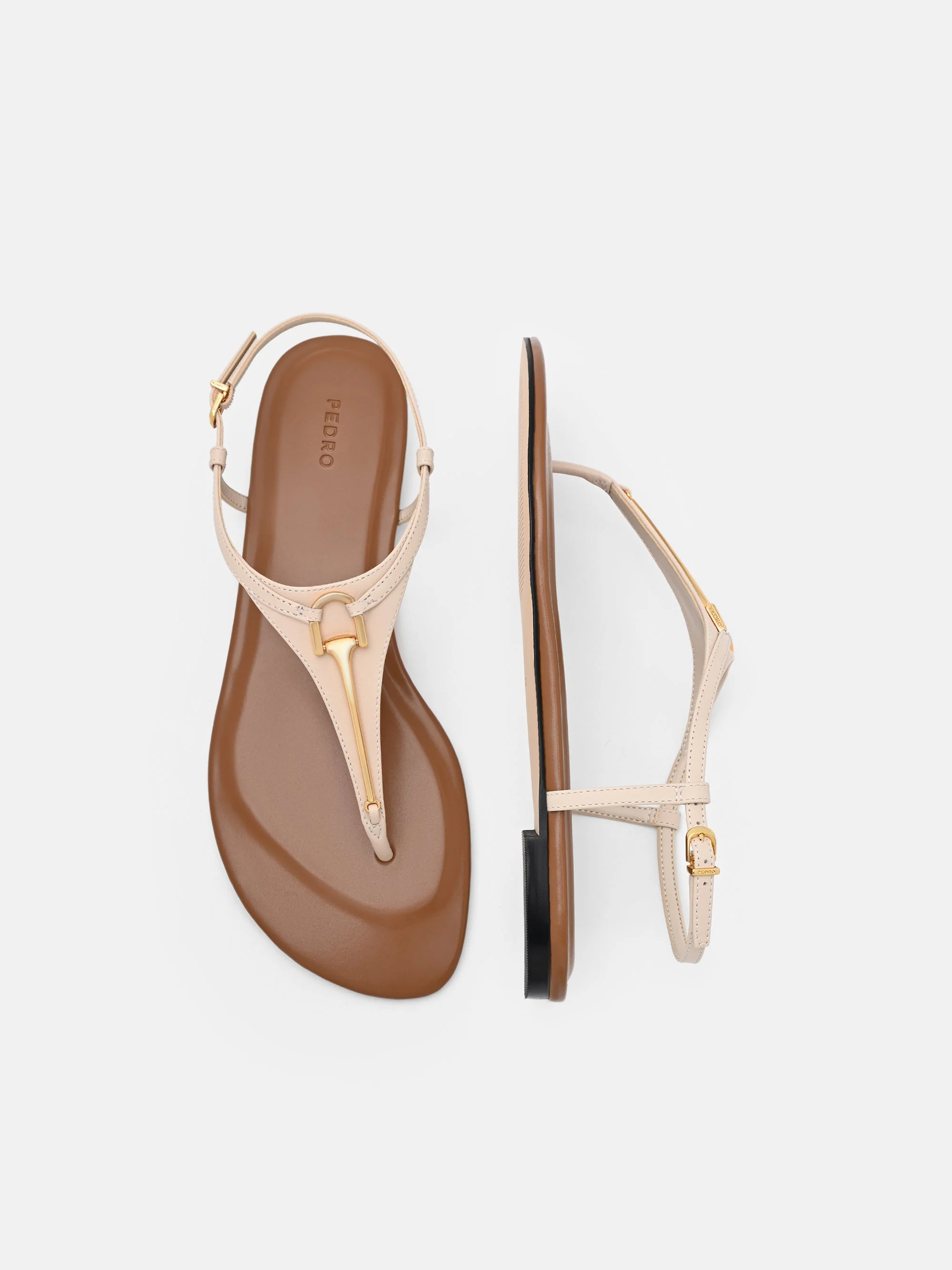 Leather T-Bar Sandals - Image 5