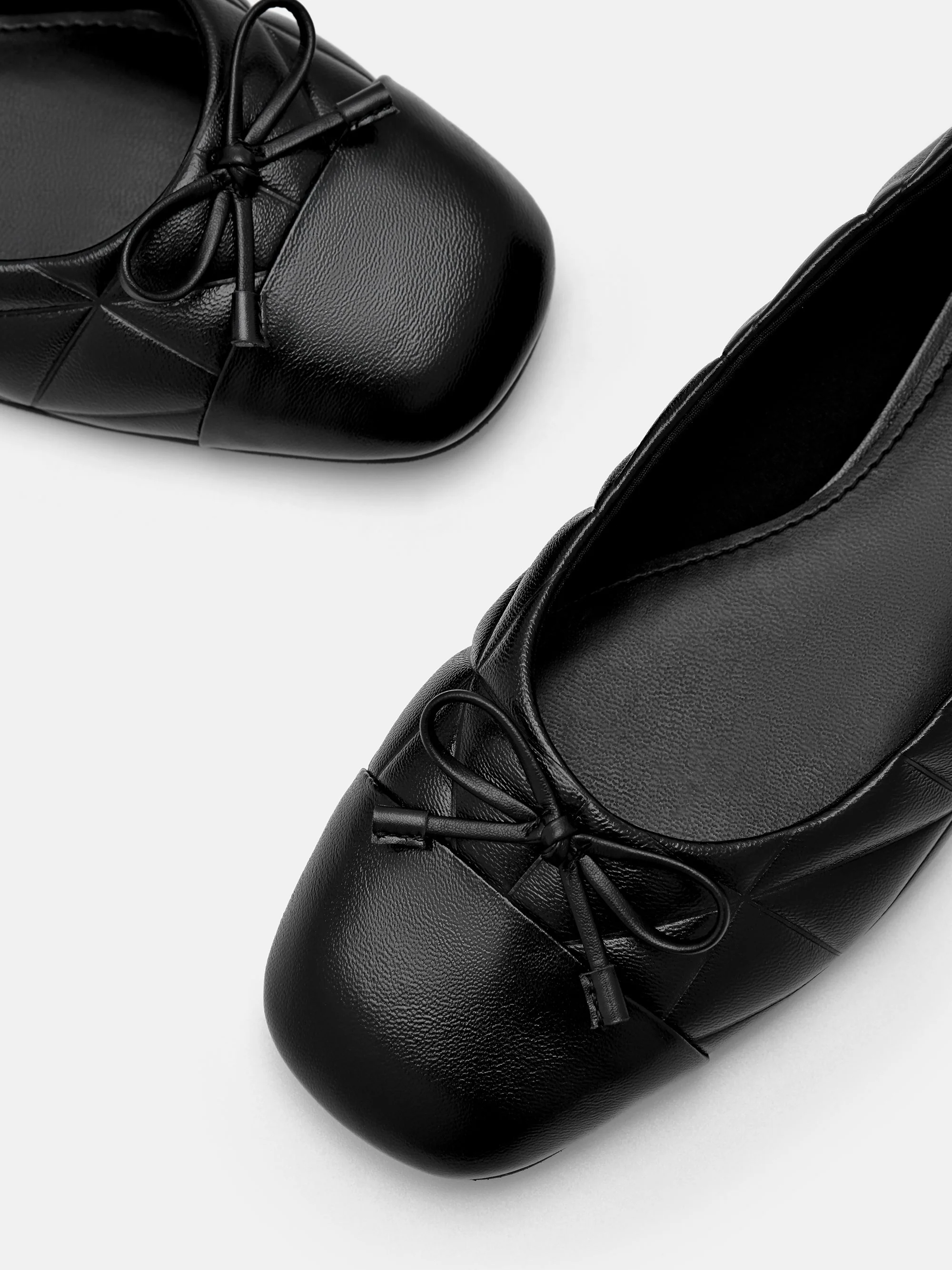Kayla Leather Ballerina Flats in Pixel - Image 10
