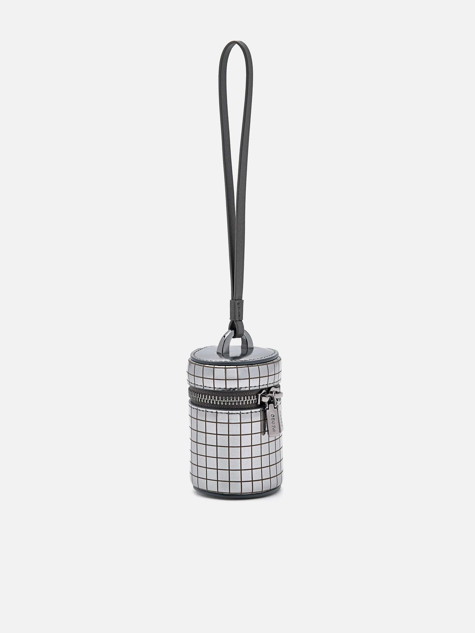 Metallic Leather Barrel Pouch - Image 2